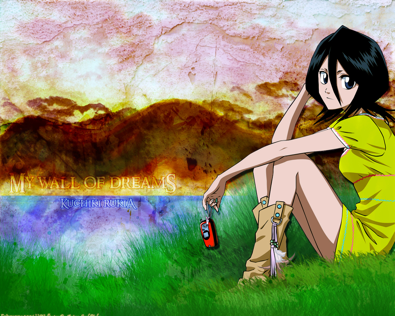 Handy-Wallpaper Bleach, Rukia Kuchiki, Animes kostenlos herunterladen.