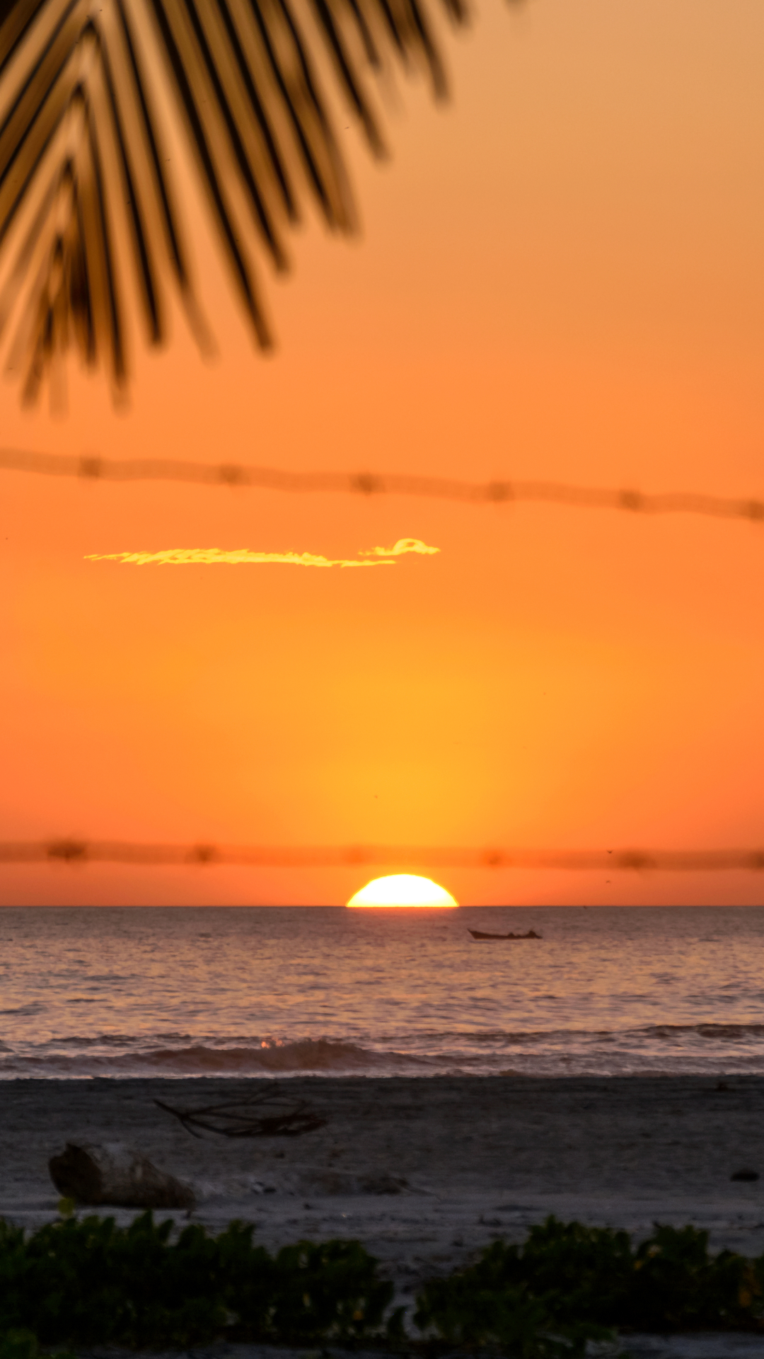 Download mobile wallpaper Sunset, Sea, Sun, Earth, El Salvador for free.