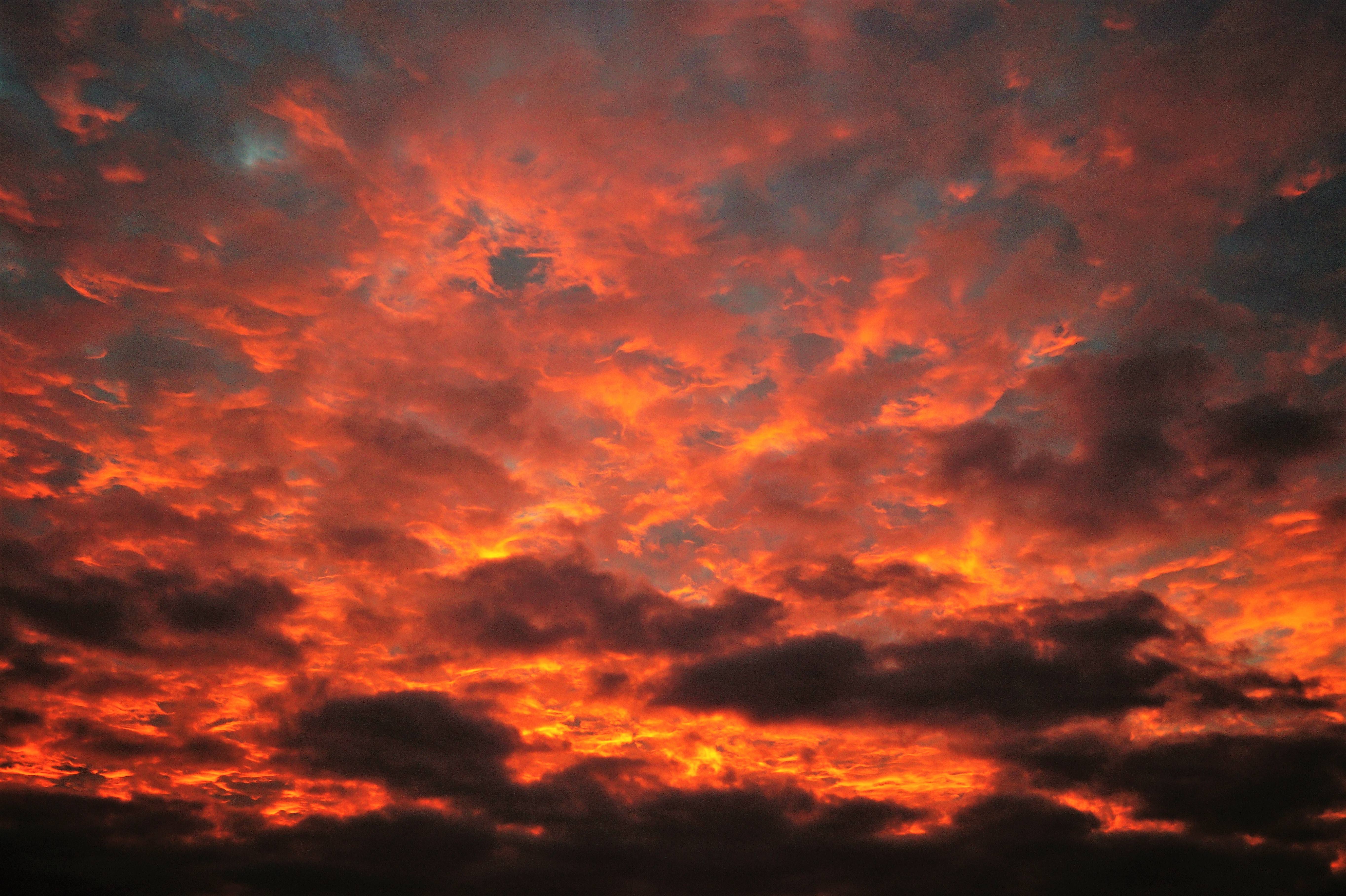 Скачать обои бесплатно Закат, Небо, Облака, Земля/природа, Оранжевый Цвет) картинка на рабочий стол ПК