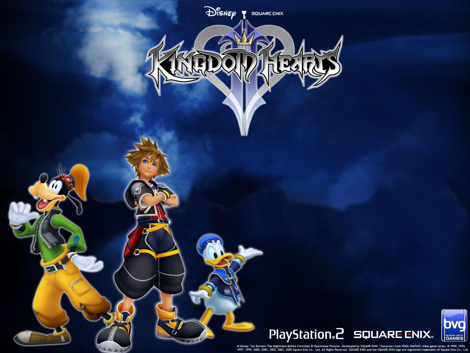 video game, kingdom hearts, donald duck, goofy, sora (kingdom hearts)