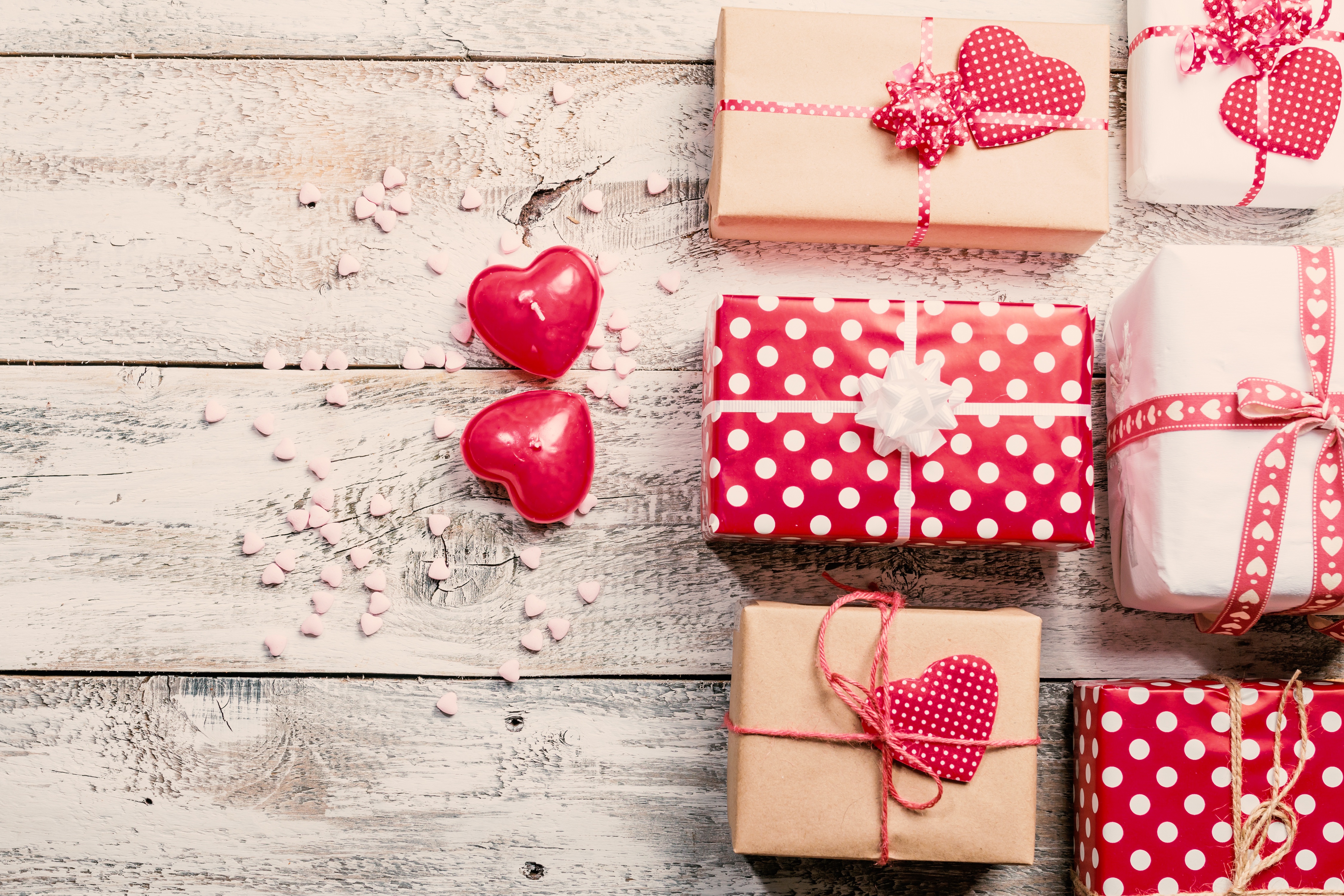 Скачать обои бесплатно Подарки, День Святого Валентина, Праздничные картинка на рабочий стол ПК