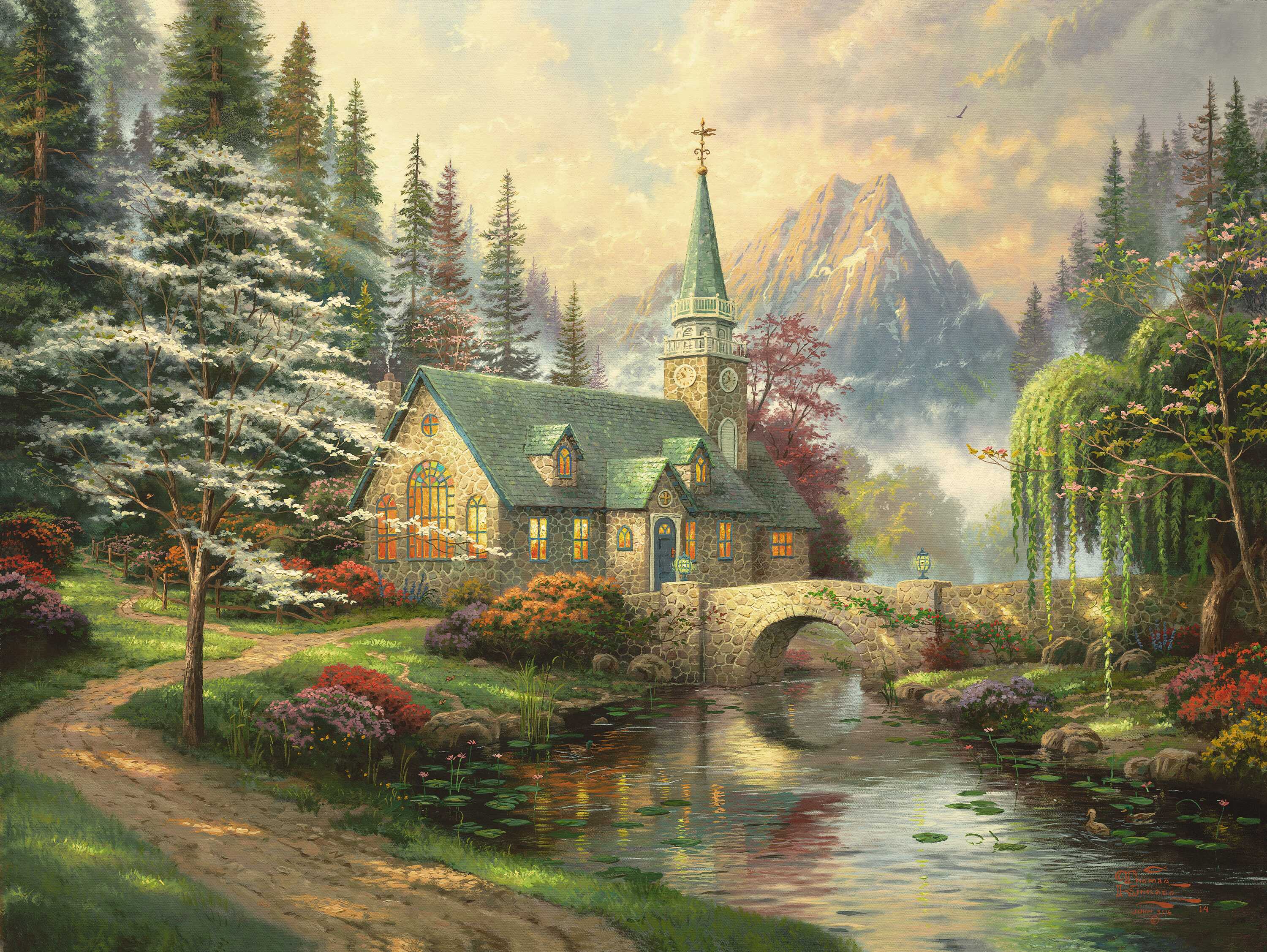 Free download wallpaper Building, Artistic, Church on your PC desktop