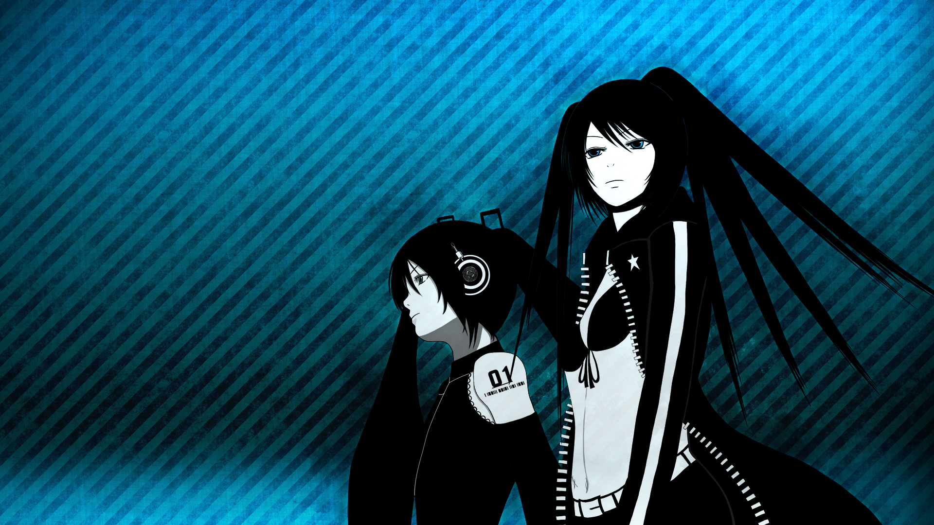 Download mobile wallpaper Black Rock Shooter, Cute, Anime for free.