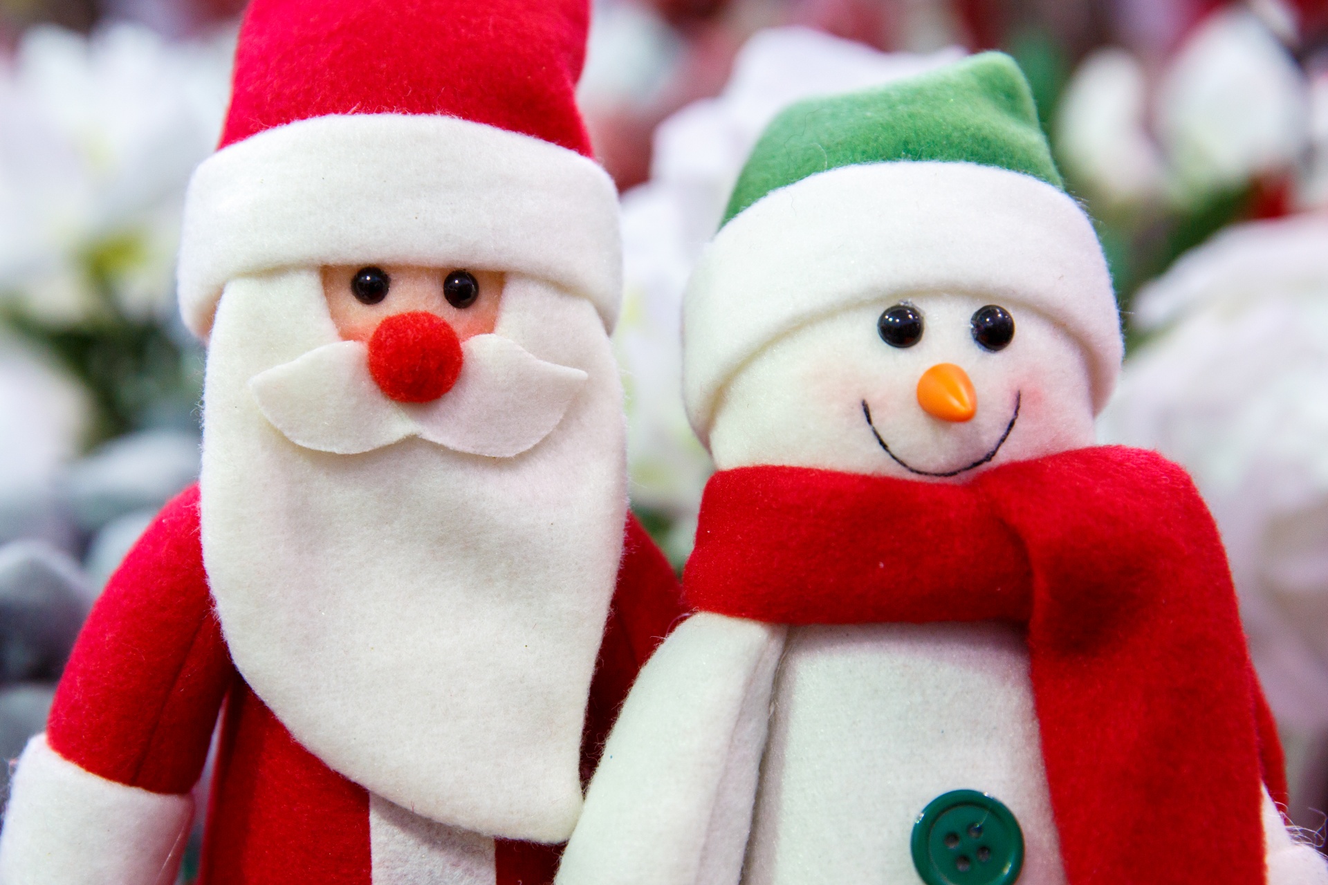 Handy-Wallpaper Feiertage, Weihnachtsmann, Spielzeug, Weihnachten, Schneemann, Weihnachtsschmuck kostenlos herunterladen.
