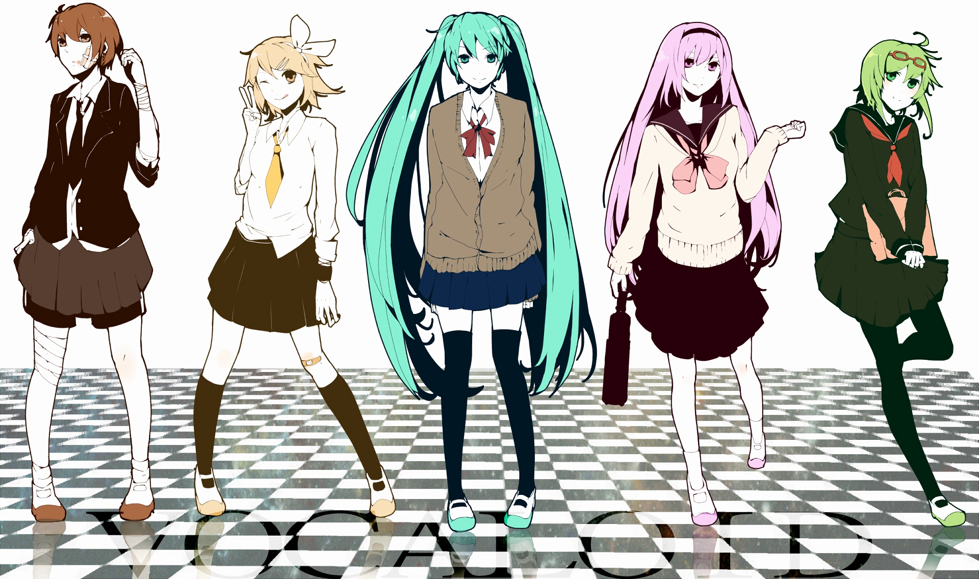 Download mobile wallpaper Anime, Vocaloid, Hatsune Miku, Luka Megurine, Rin Kagamine, Gumi (Vocaloid), Meiko (Vocaloid) for free.