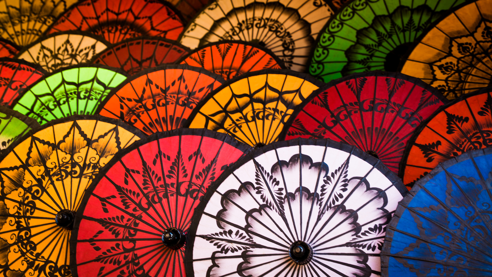 Free download wallpaper Pattern, Colors, Umbrella, Photography on your PC desktop