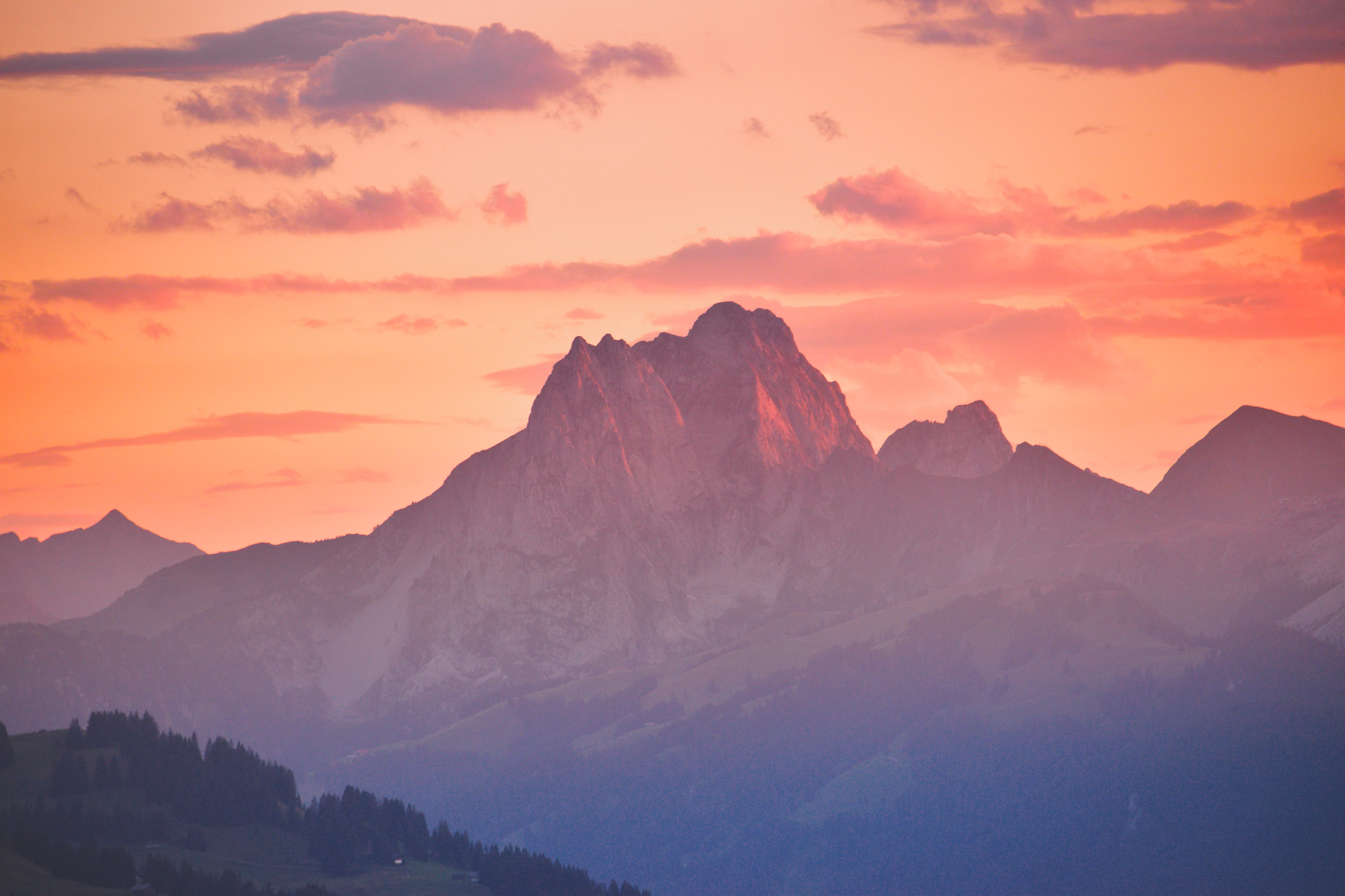 Free download wallpaper Nature, Sunset, Mountains, Rocks, Evening on your PC desktop