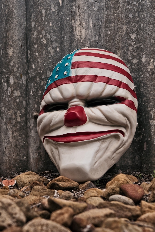 Download mobile wallpaper Mask, Clown, Video Game, Payday, Payday 2 for free.