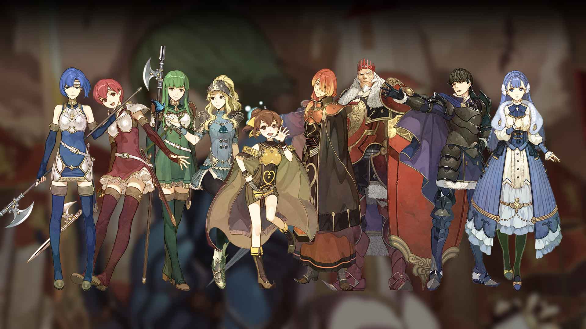 video game, fire emblem echoes: shadows of valentia, catria (fire emblem), clair (fire emblem), est (fire emblem), palla (fire emblem), rudolf (fire emblem)