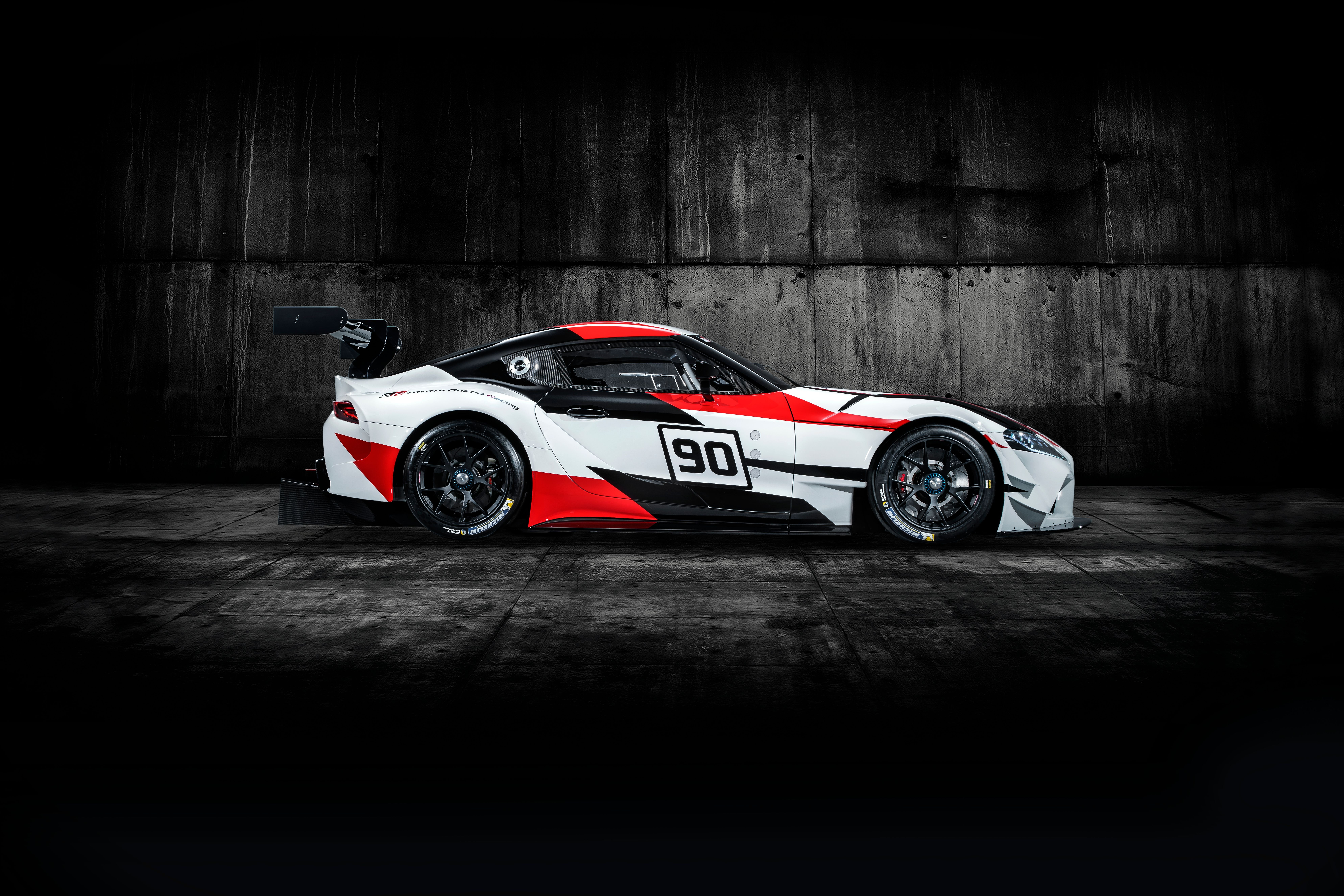 Download mobile wallpaper Toyota, Car, Race Car, Toyota Supra, Vehicles, White Car for free.