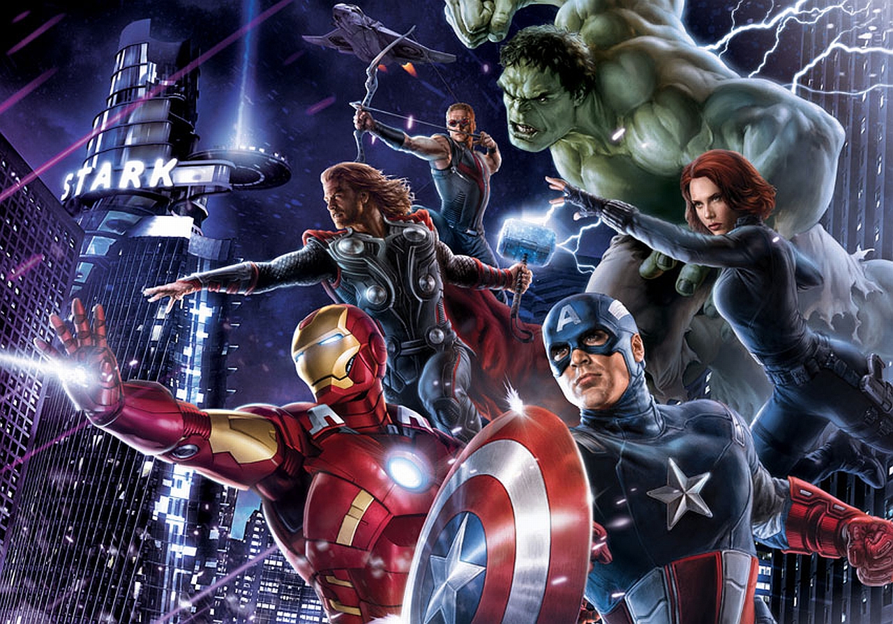 Download mobile wallpaper Hulk, Iron Man, Captain America, Avengers, Comics, Thor, Black Widow, Hawkeye for free.