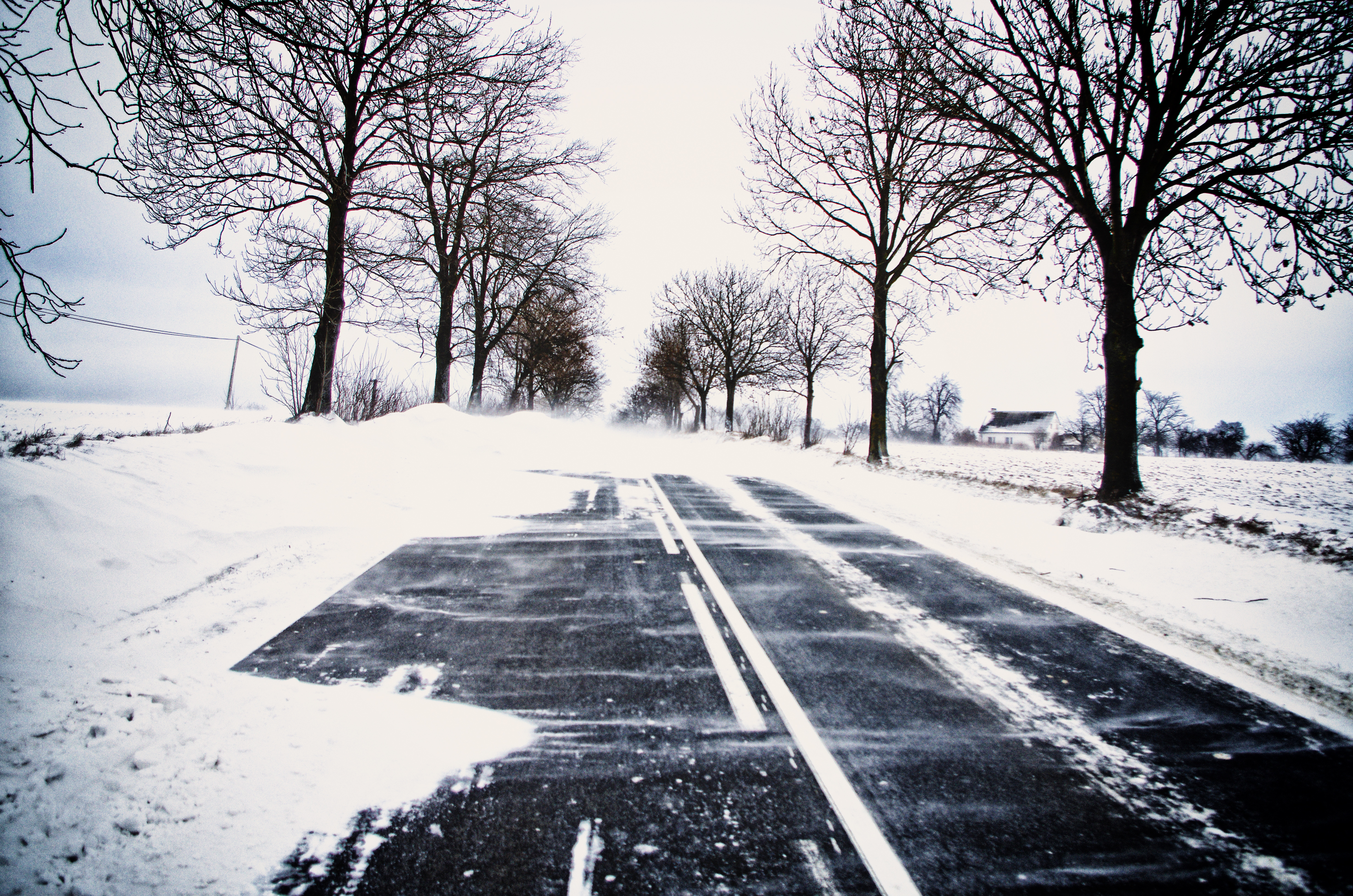 Baixe gratuitamente a imagem Inverno, Neve, Estrada, Árvore, Feito Pelo Homem na área de trabalho do seu PC