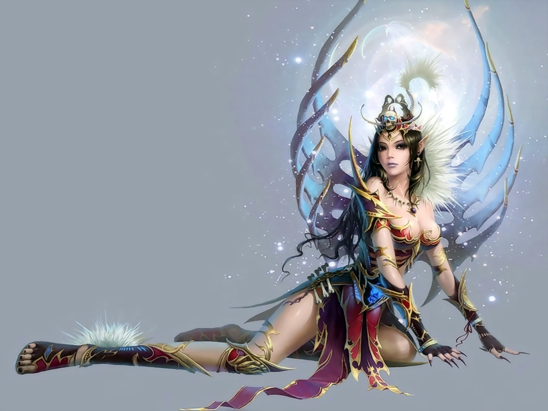 Laden Sie das Fantasie, Engel, Flügel, Spitze Ohren, Asiatinnen-Bild kostenlos auf Ihren PC-Desktop herunter