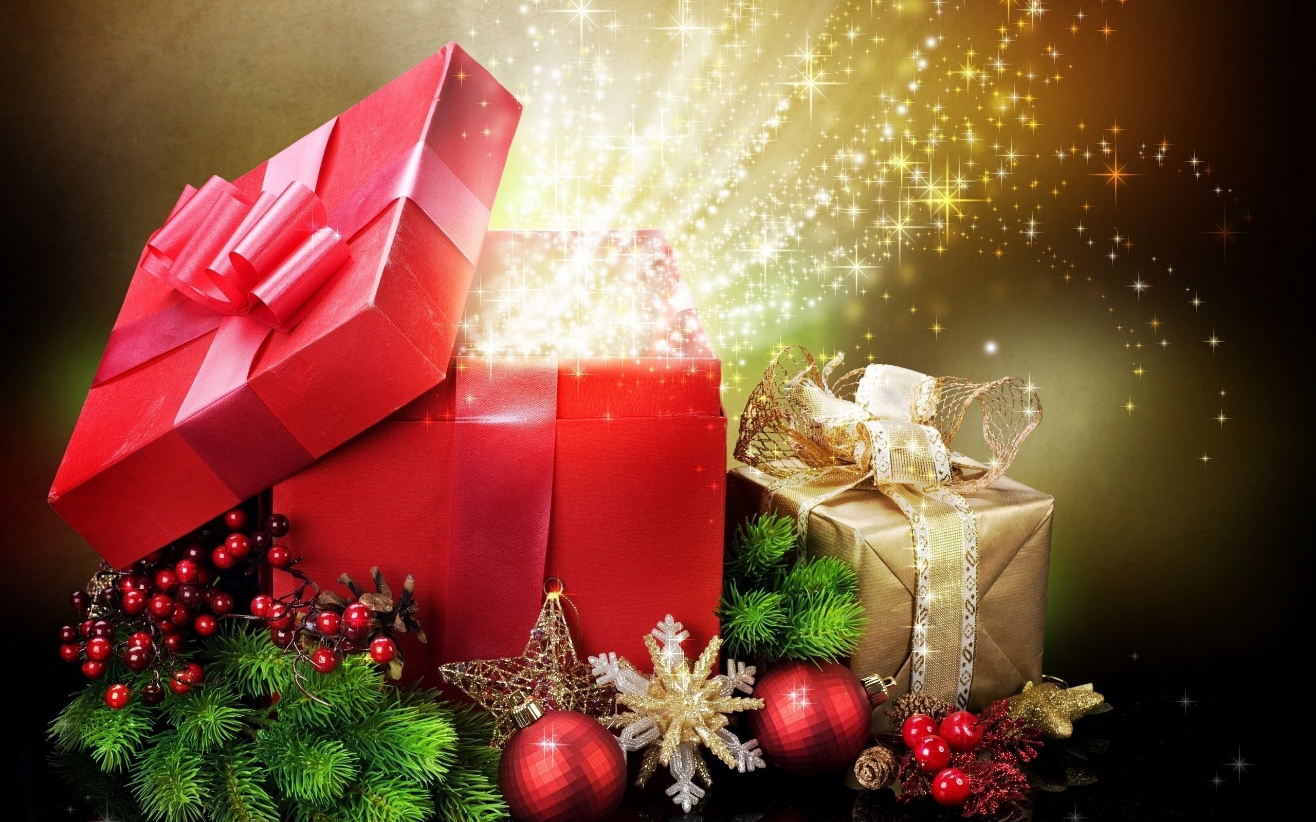 Laden Sie das Feiertage, Weihnachten, Frucht, Geschenk, Weihnachtsschmuck, Schleife, Tannenzapfen-Bild kostenlos auf Ihren PC-Desktop herunter