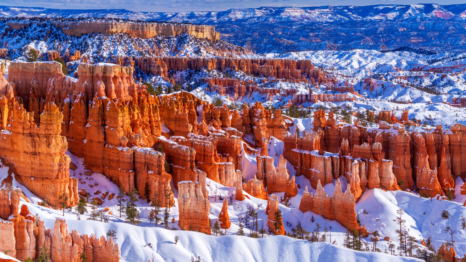 Download mobile wallpaper Winter, Snow, Usa, Earth, Utah, National Park, Bryce Canyon National Park for free.