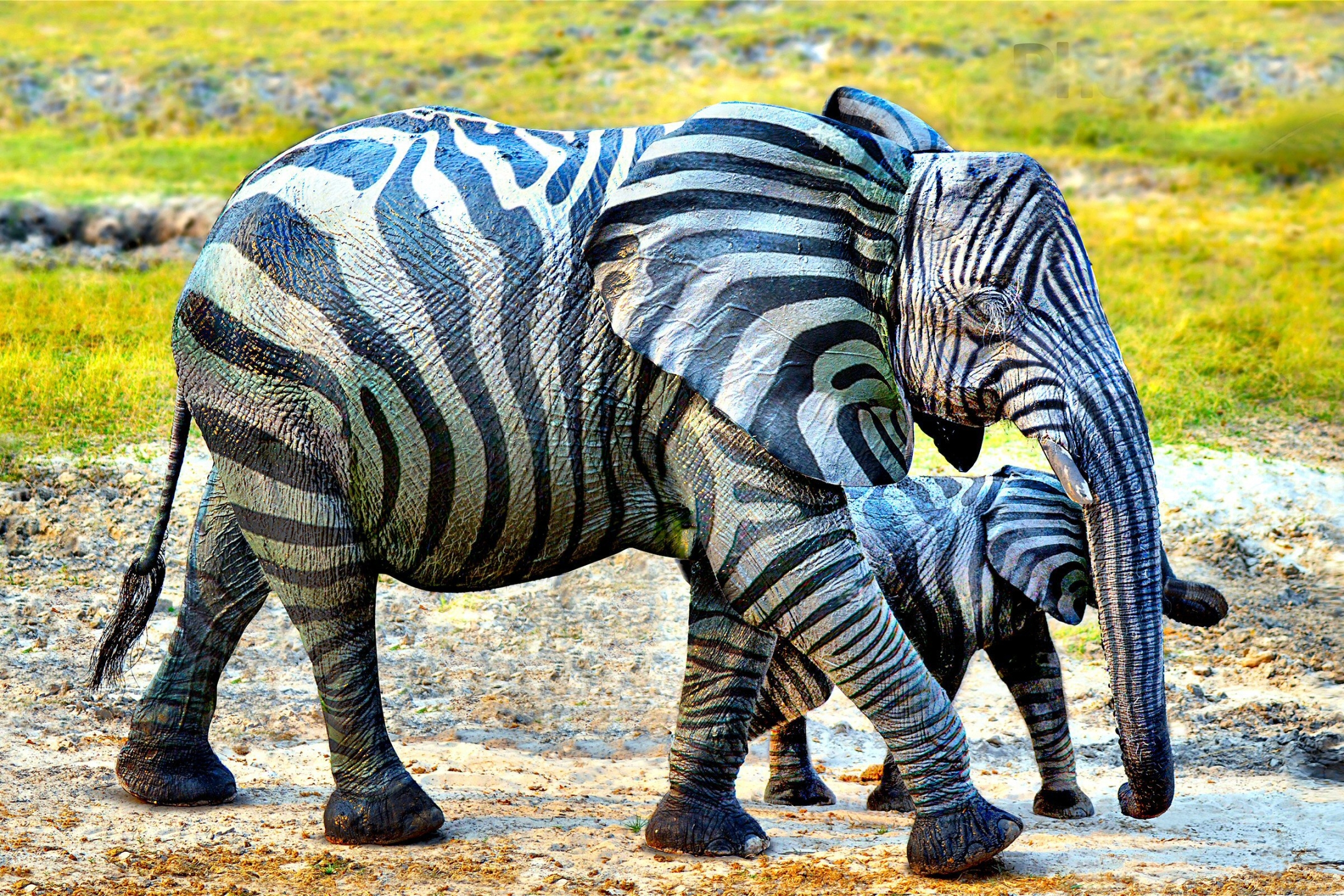 Laden Sie das Tiere, Elefant, Elefanten, Afrikanischer Elefant, Zebra-Bild kostenlos auf Ihren PC-Desktop herunter