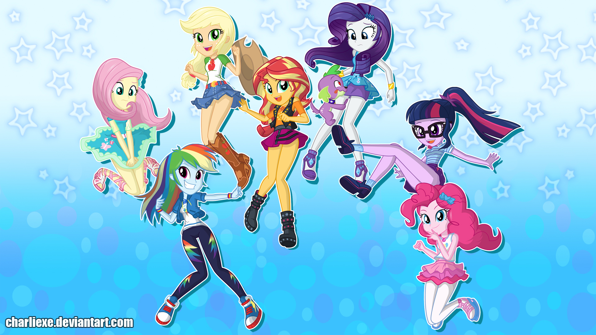 Download mobile wallpaper My Little Pony, Pinkie Pie, Tv Show, Applejack (My Little Pony), Fluttershy (My Little Pony), Rarity (My Little Pony), Spike (My Little Pony), My Little Pony: Equestria Girls, Sunset Shimmer, Sci Twi (My Little Pony) for free.