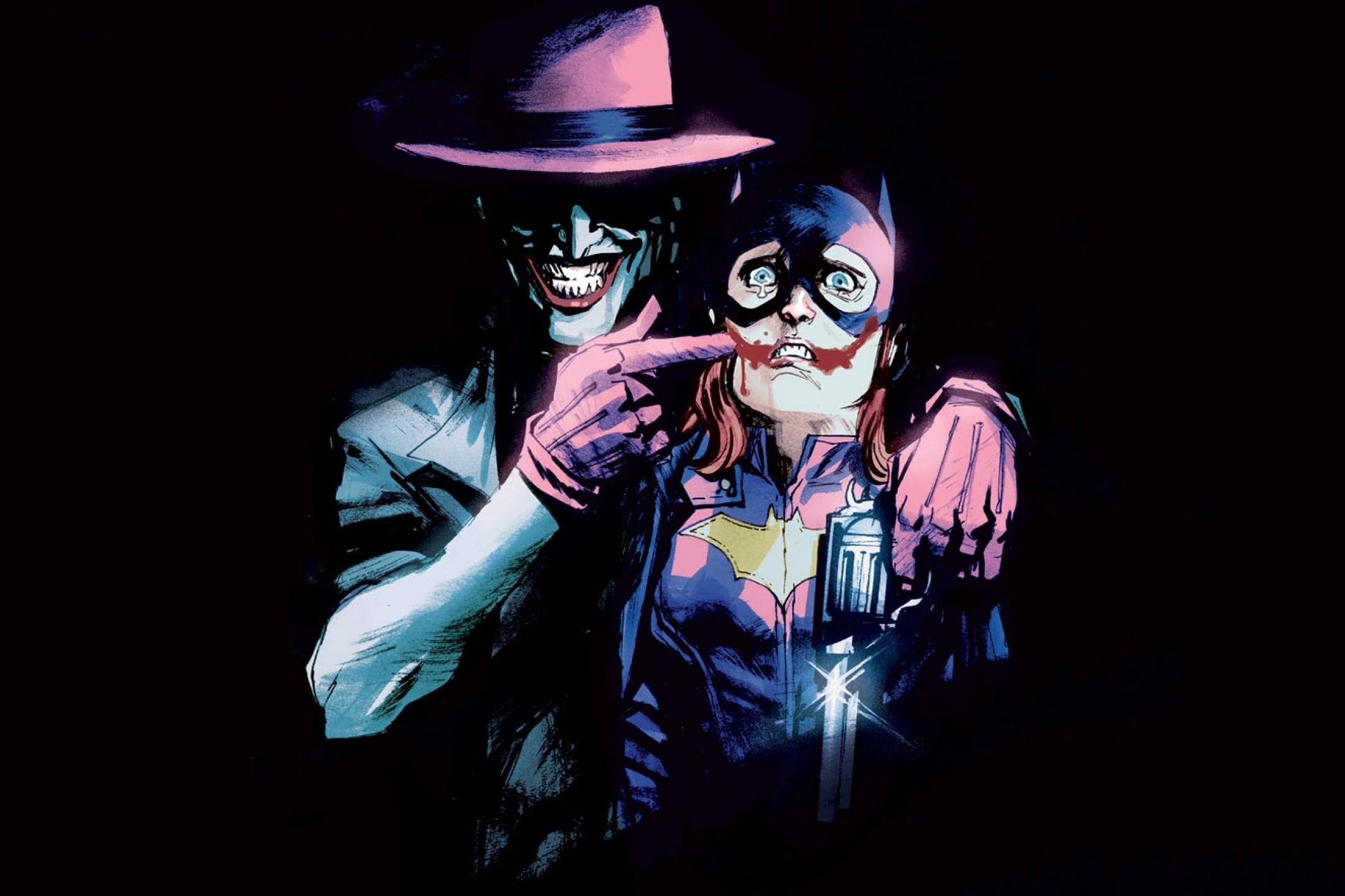 Скачать обои бесплатно Джокер, Комиксы, Бэтмен, Бэтгёрл картинка на рабочий стол ПК