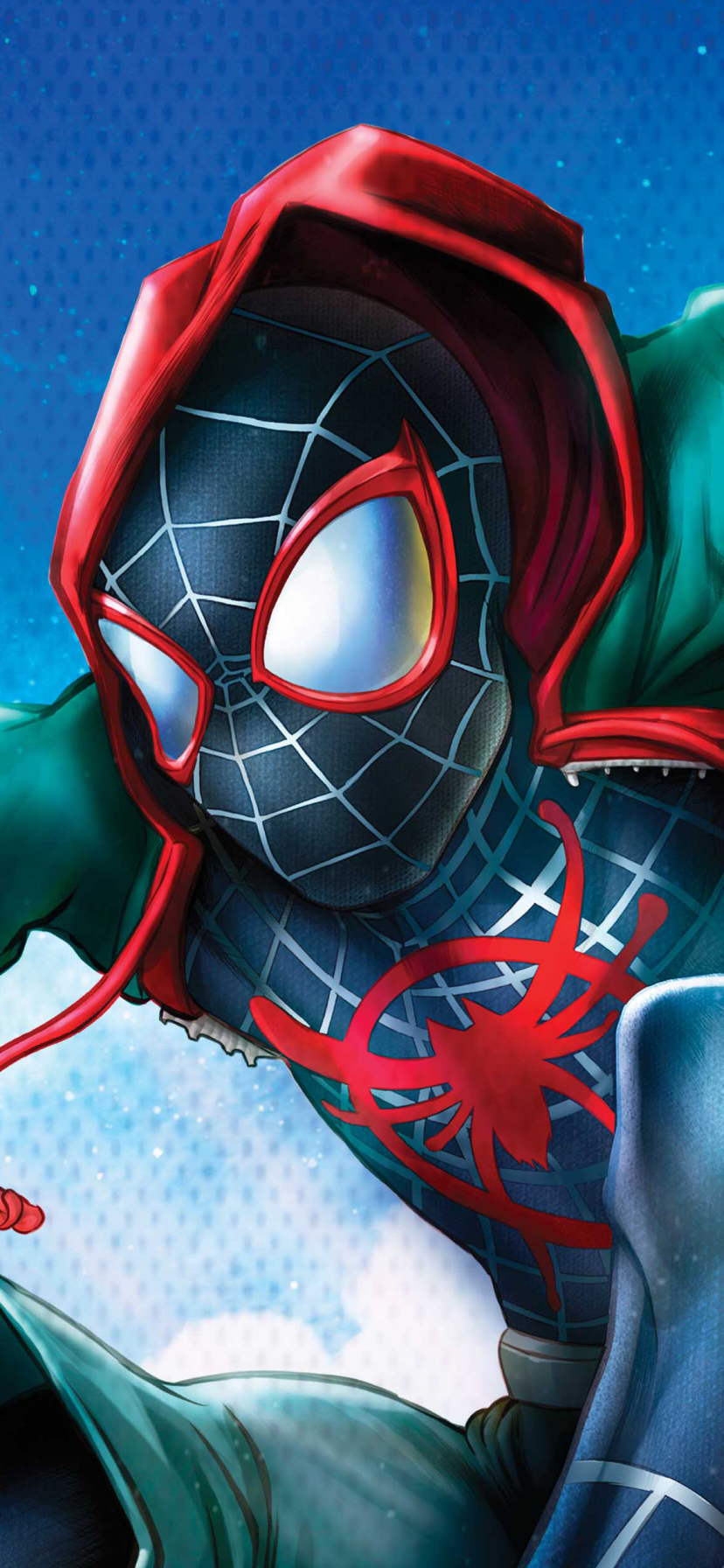 Handy-Wallpaper Filme, Spider Man, Meilen Morales, Spider Man: A New Universe kostenlos herunterladen.