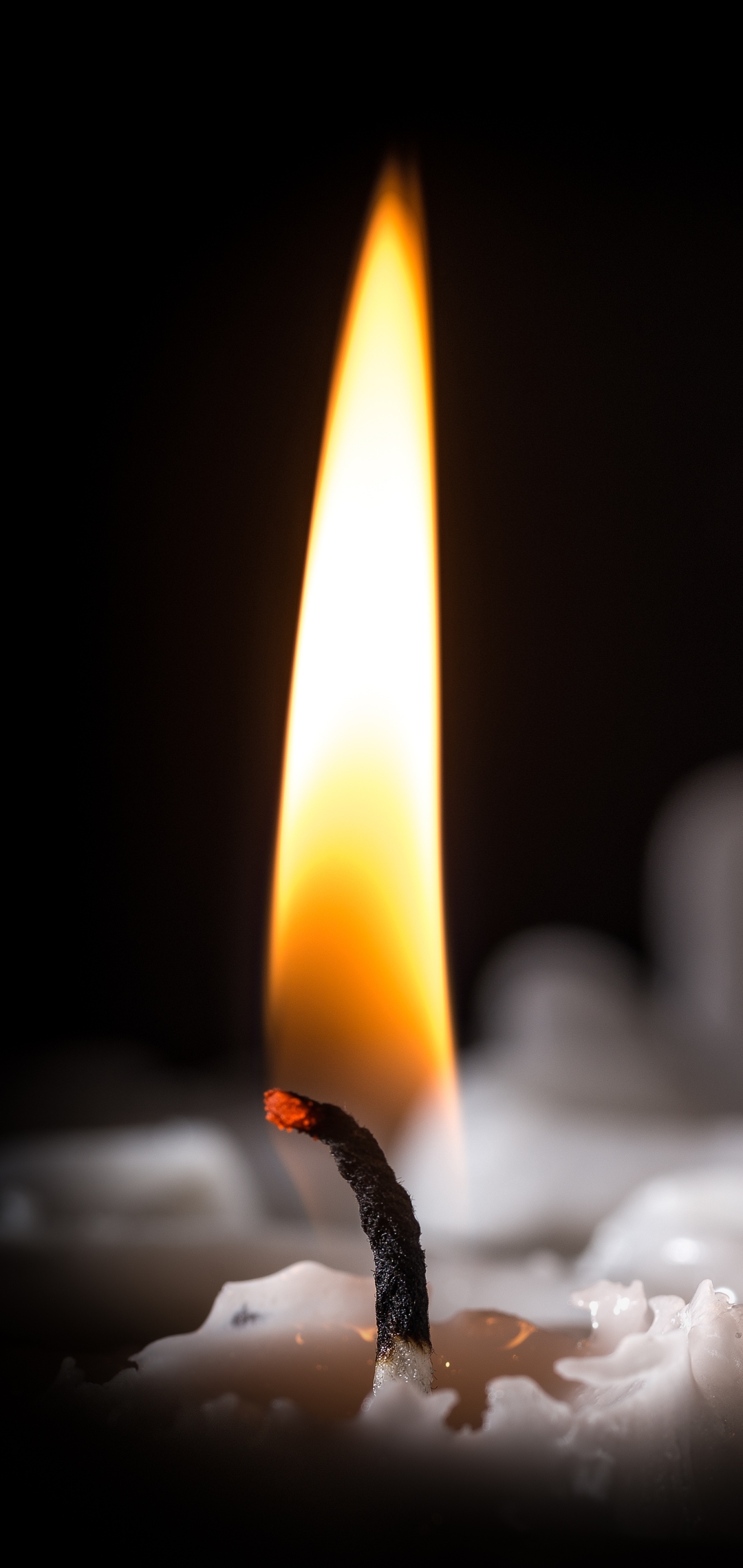 Download mobile wallpaper Flame, Close Up, Candle, Photography for free.