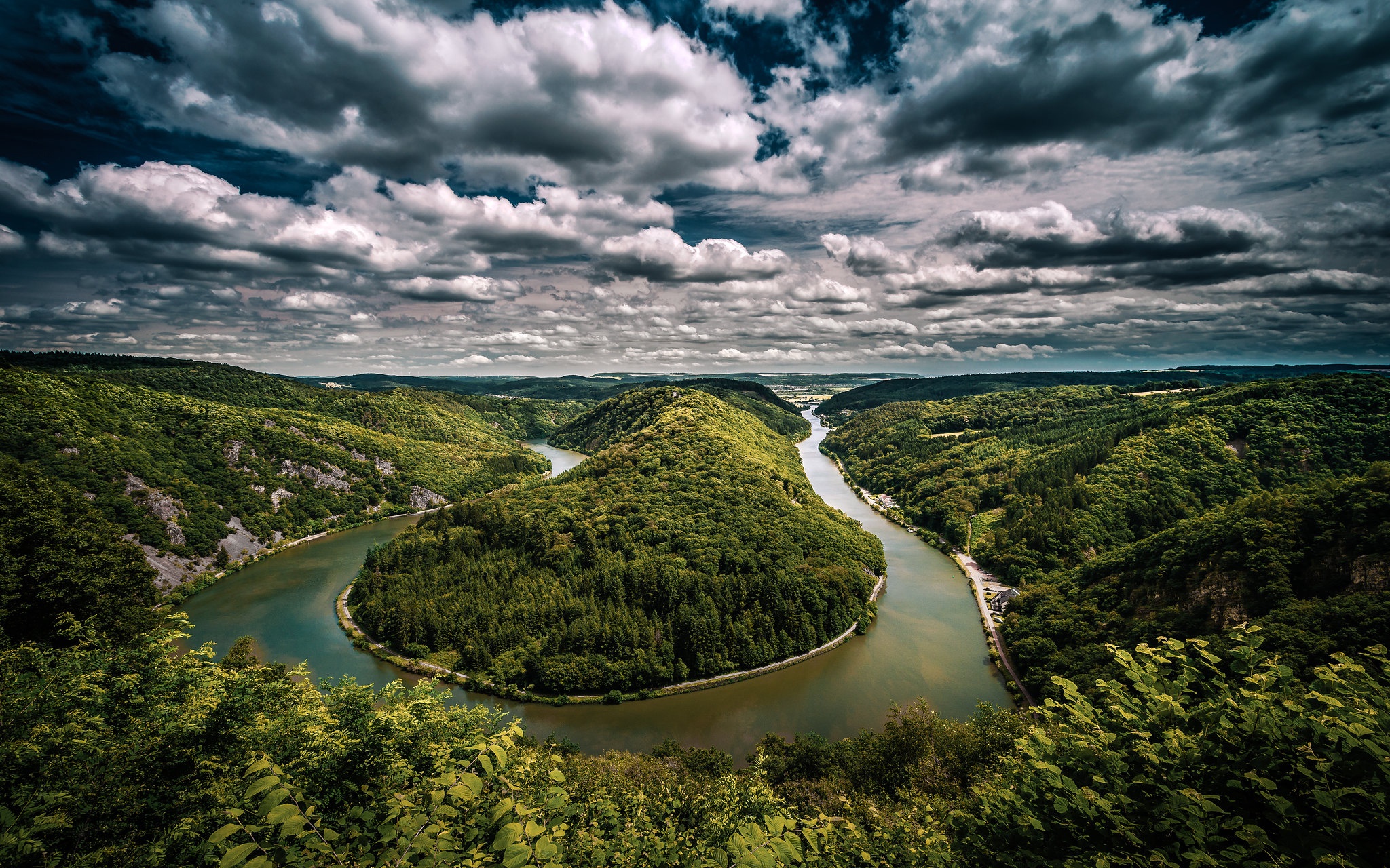 Laden Sie das Natur, Wald, Fluss, Hügel, Wolke, Deutschland, Erde/natur-Bild kostenlos auf Ihren PC-Desktop herunter