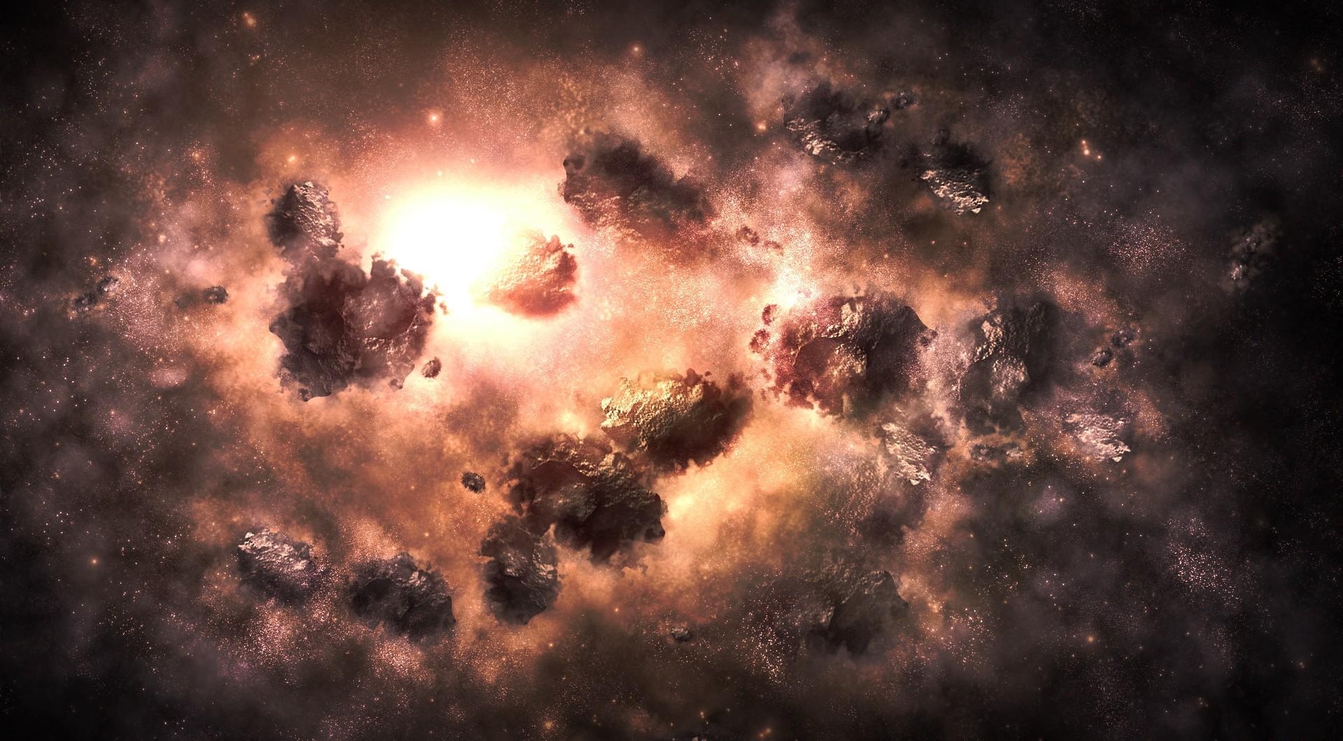 Download mobile wallpaper Explosion, Light, Shine, Nebula, Universe for free.