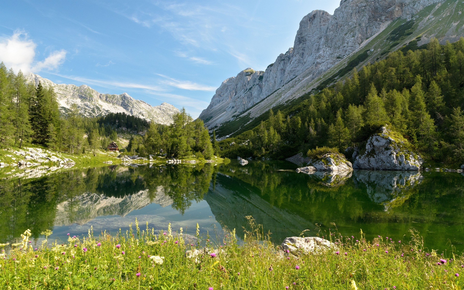 Laden Sie das Landschaft, See, Wald, Gebirge, Szene, Erde/natur, Spiegelung-Bild kostenlos auf Ihren PC-Desktop herunter