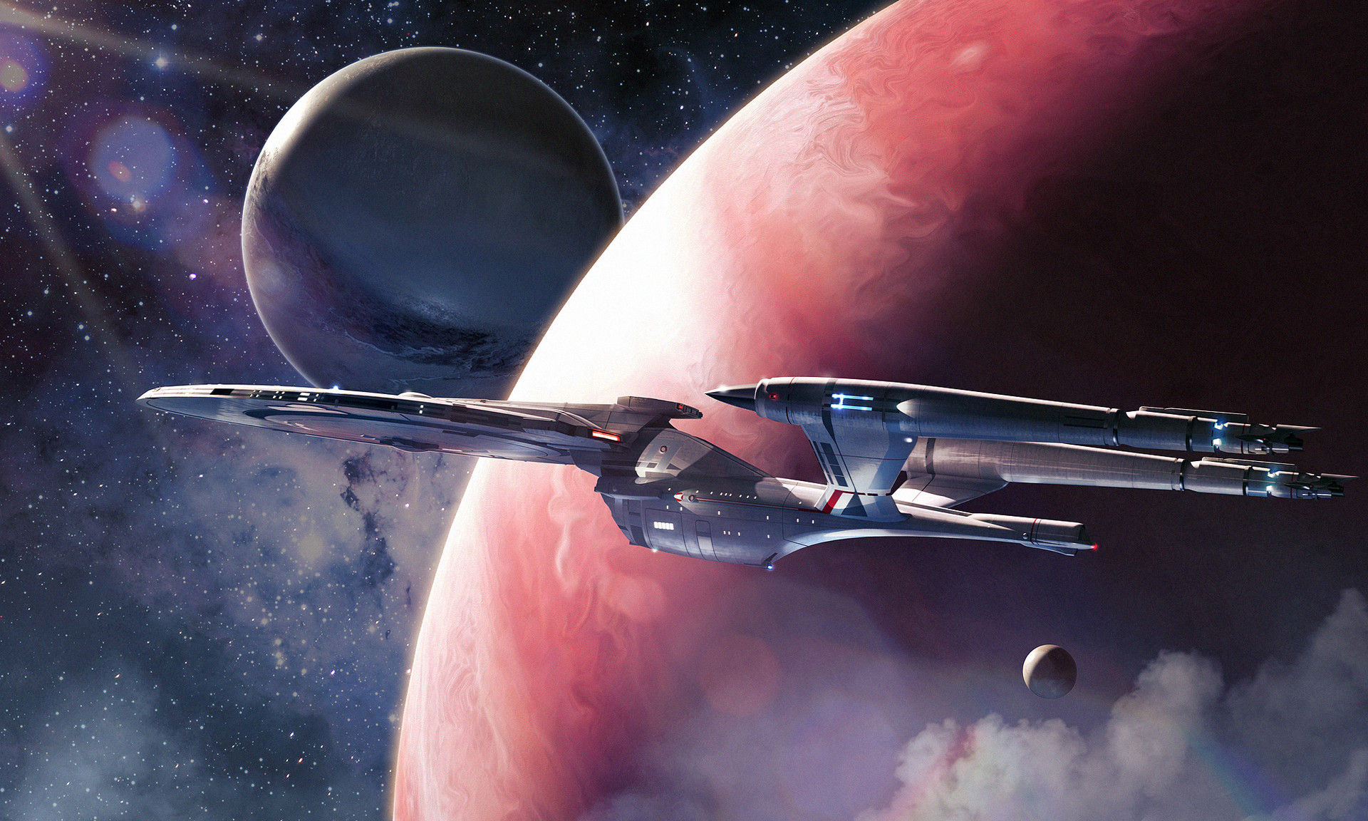Descarga gratuita de fondo de pantalla para móvil de Star Trek, Espacio, Planeta, Ciencia Ficción, Nave Espacial.
