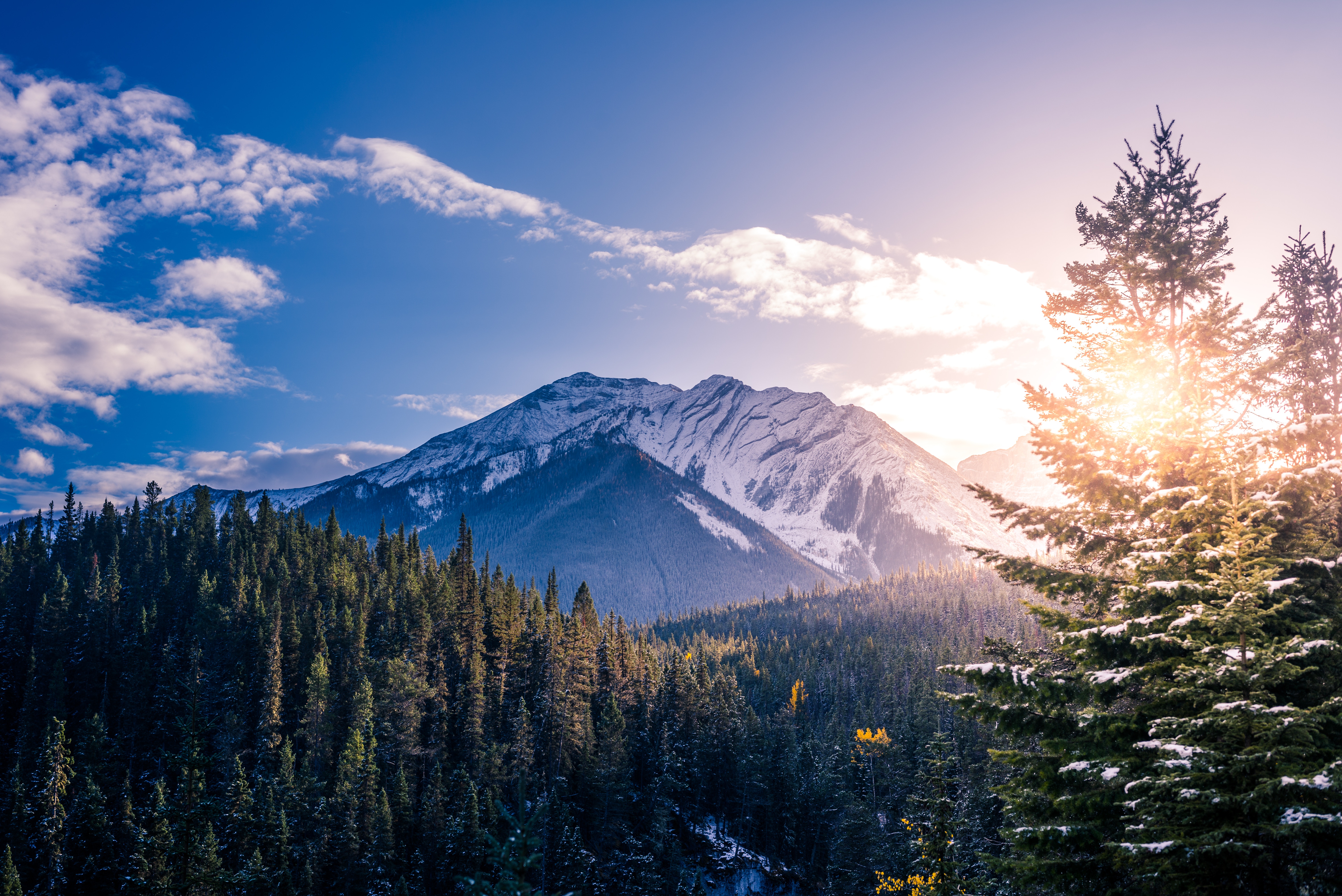 canada, tops, nature, mountains, vertex, snow covered, snowbound, banff HD wallpaper
