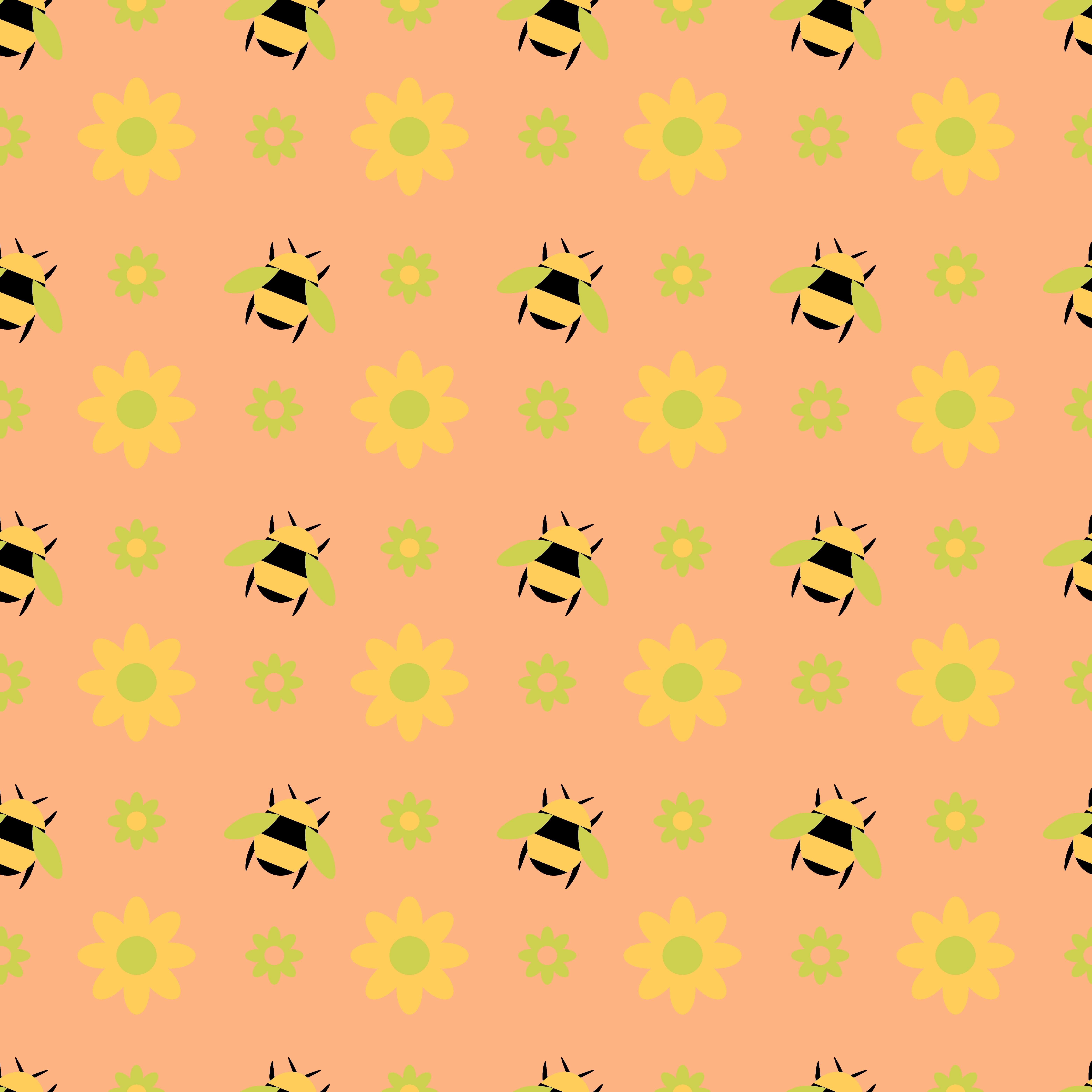 108607 baixar papel de parede abelhas, flores, padrões, textura, texturas - protetores de tela e imagens gratuitamente