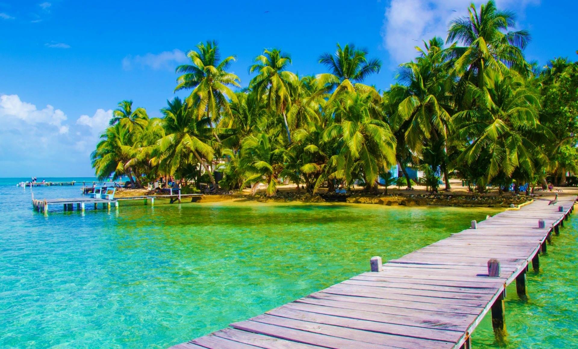 Laden Sie das Seebrücke, Ozean, Palme, Insel, Tropisch, Menschengemacht-Bild kostenlos auf Ihren PC-Desktop herunter
