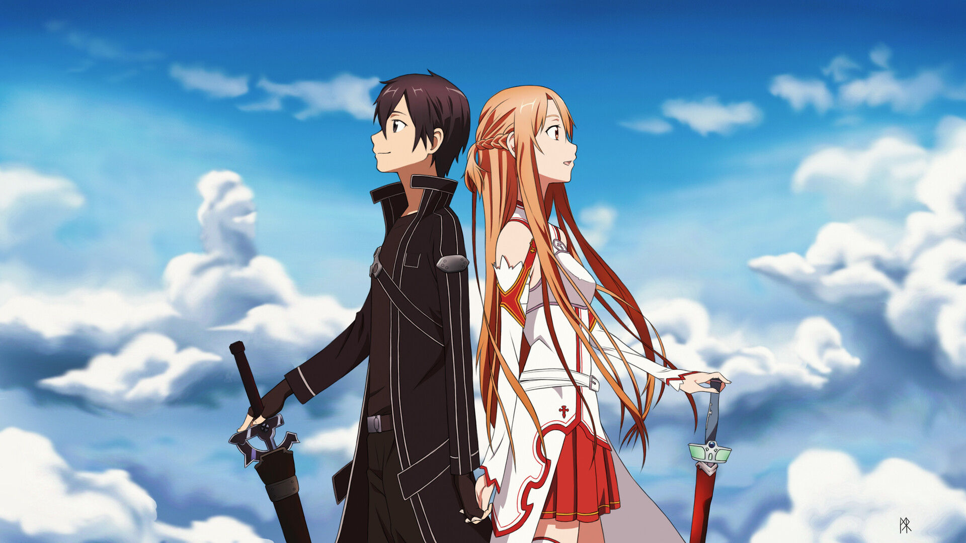 Download mobile wallpaper Anime, Sword Art Online, Asuna Yuuki, Kirito (Sword Art Online) for free.