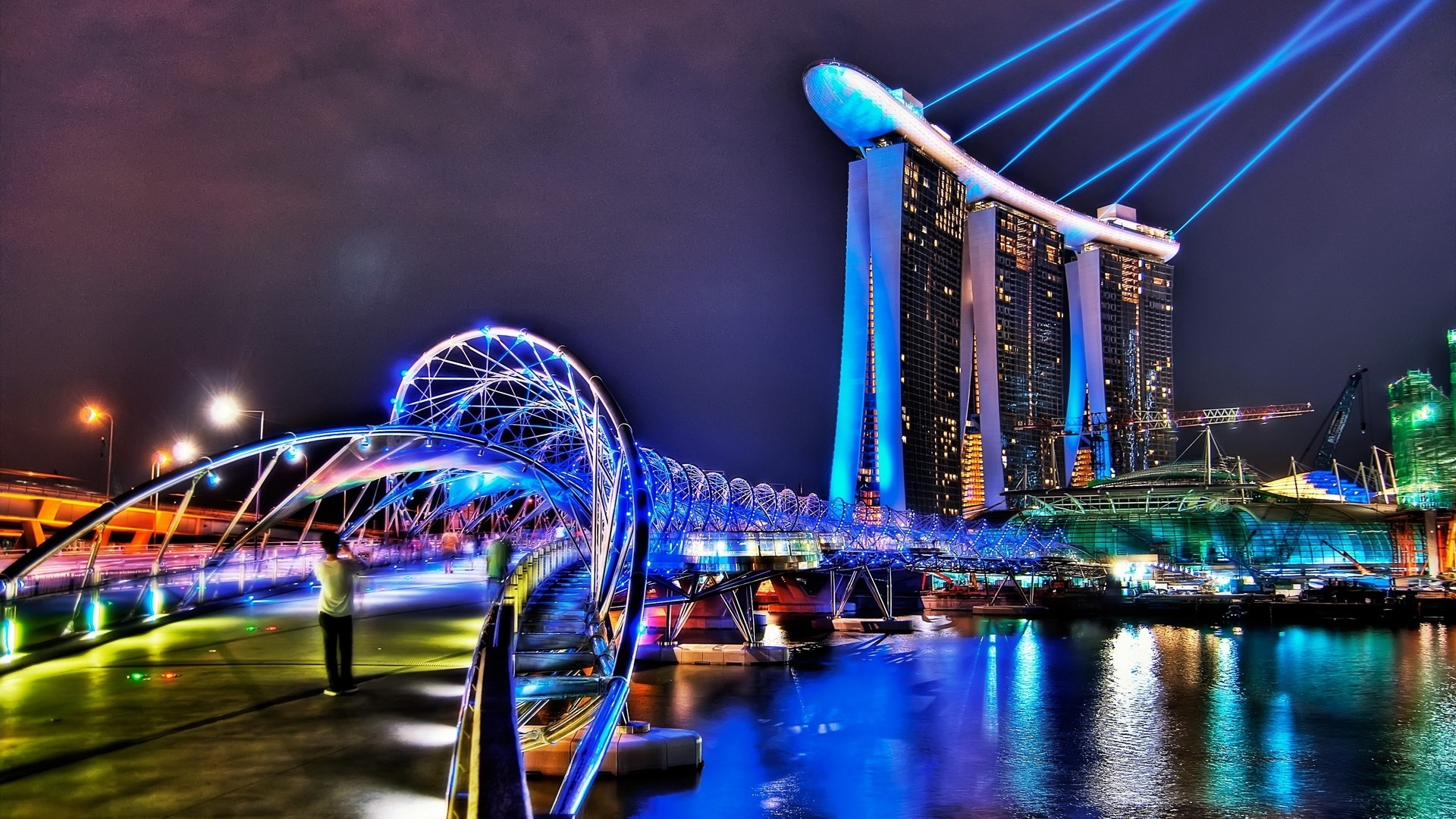 Téléchargez gratuitement l'image Pont, Singapour, Des Ponts, Construction Humaine, Le Pont Hélix sur le bureau de votre PC