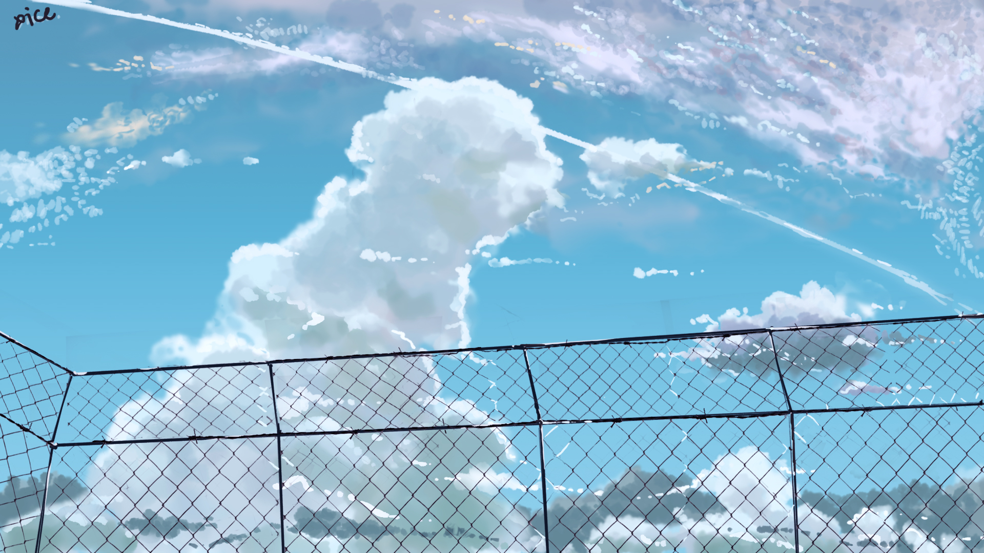 Free download wallpaper Anime, Sky, Cloud on your PC desktop