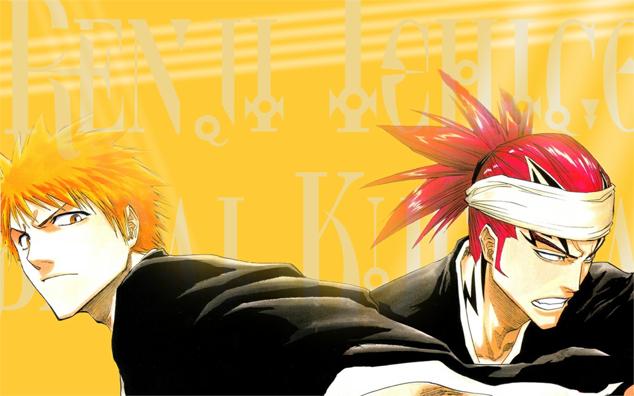 Laden Sie das Bleach, Animes, Renji Abarai, Ichigo Kurosaki-Bild kostenlos auf Ihren PC-Desktop herunter