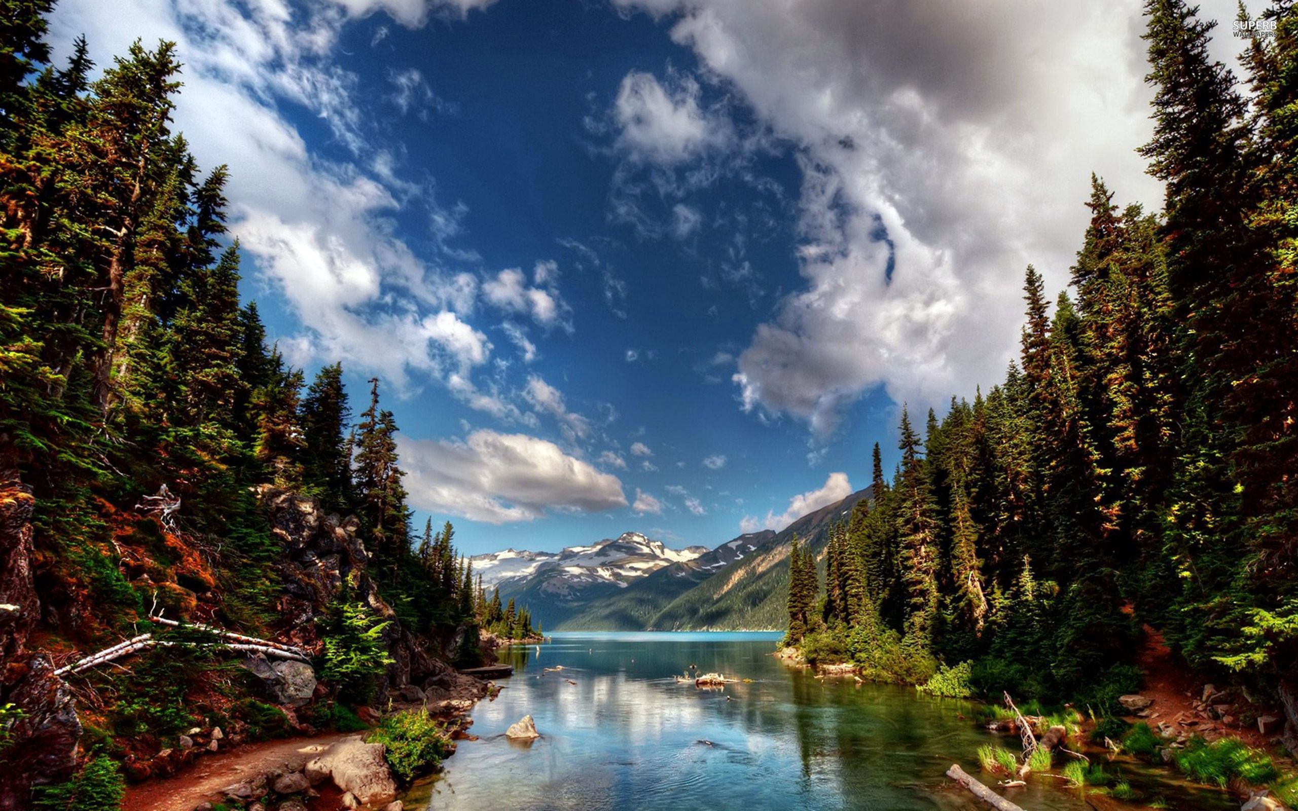 Laden Sie das Flüsse, Natur, Sky, Clouds, See-Bild kostenlos auf Ihren PC-Desktop herunter