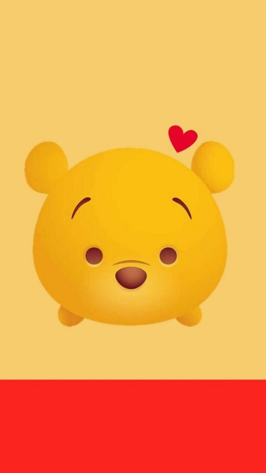 Descarga gratuita de fondo de pantalla para móvil de Winnie The Pooh, Corazón, Cara, Minimalista, Series De Televisión, Disney.