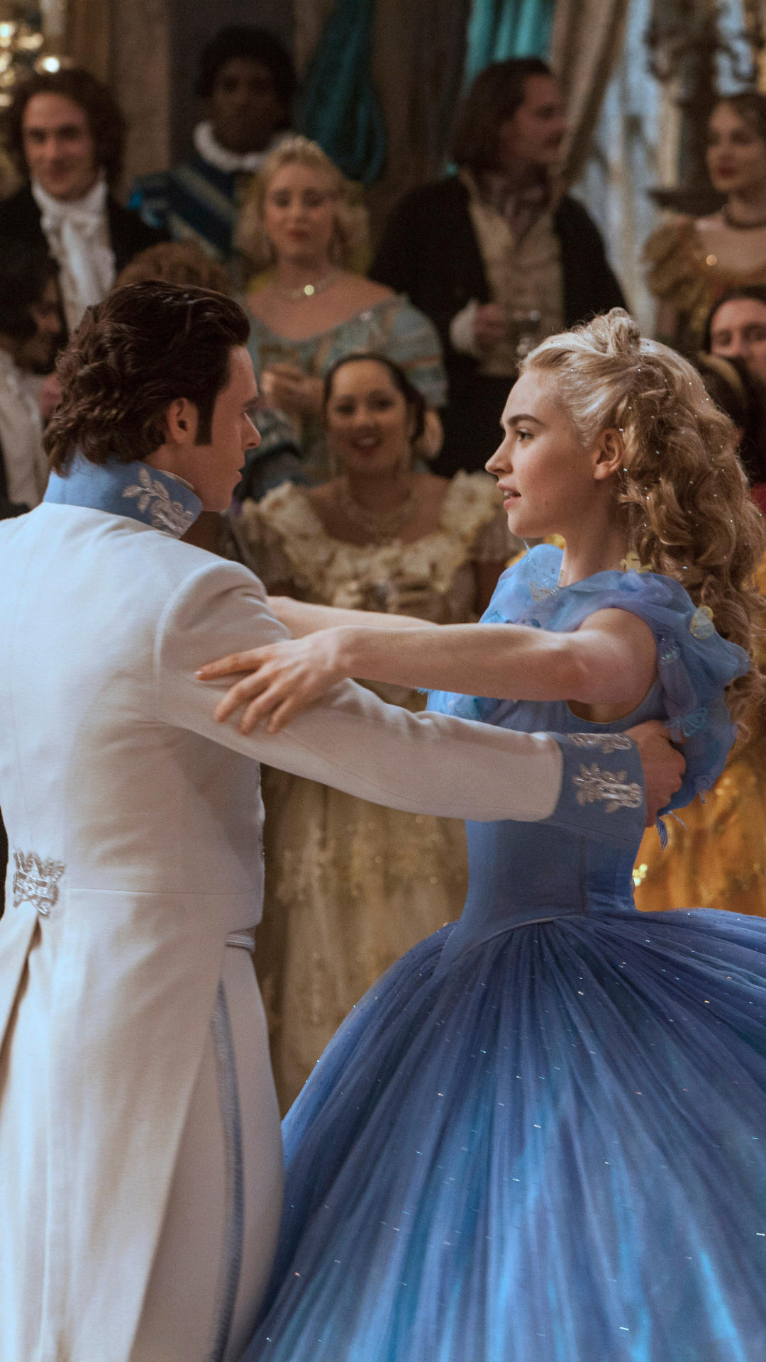 Download mobile wallpaper Movie, Richard Madden, Lily James, Cinderella (2015) for free.