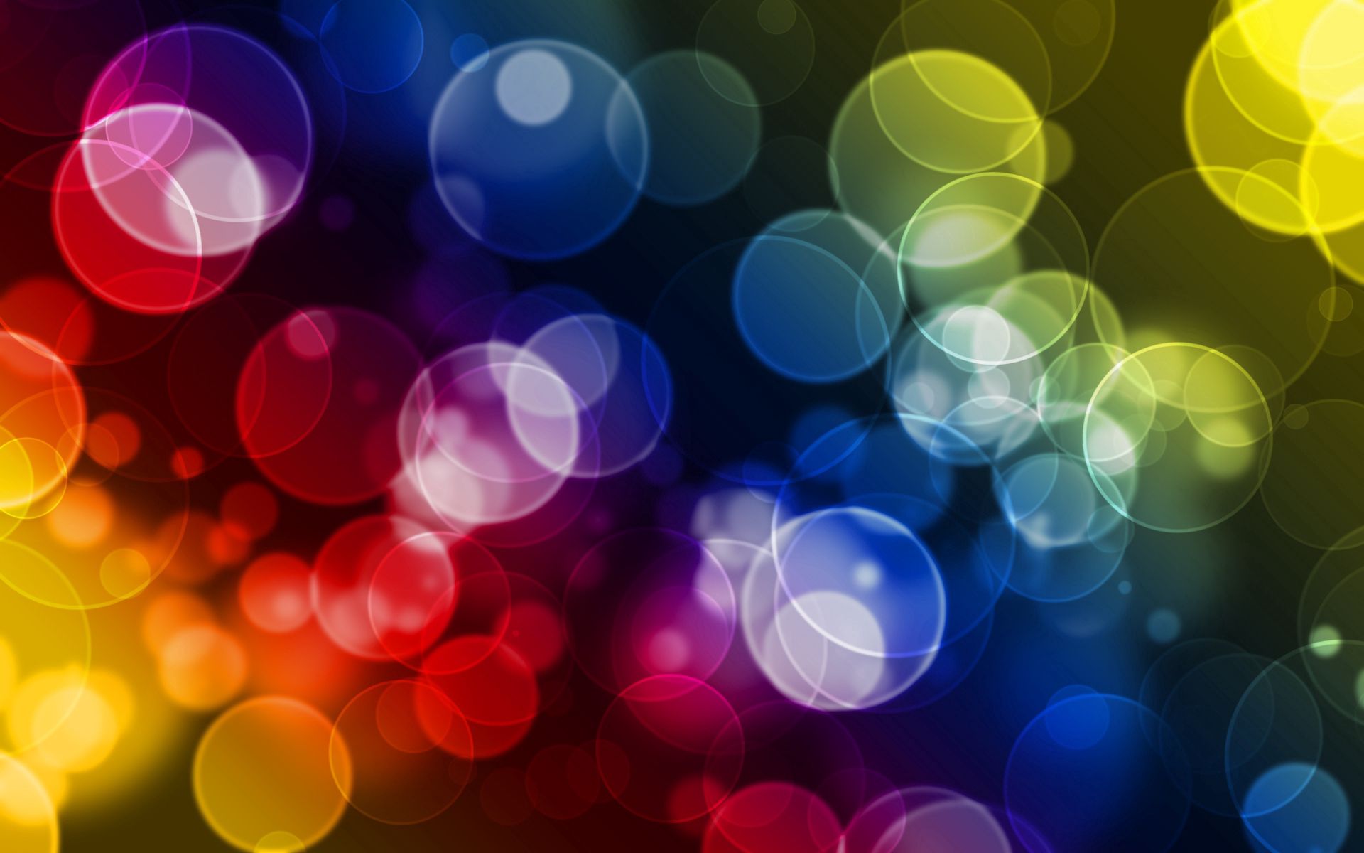 circles, abstract, glare, bright, multicolored, motley Desktop Wallpaper
