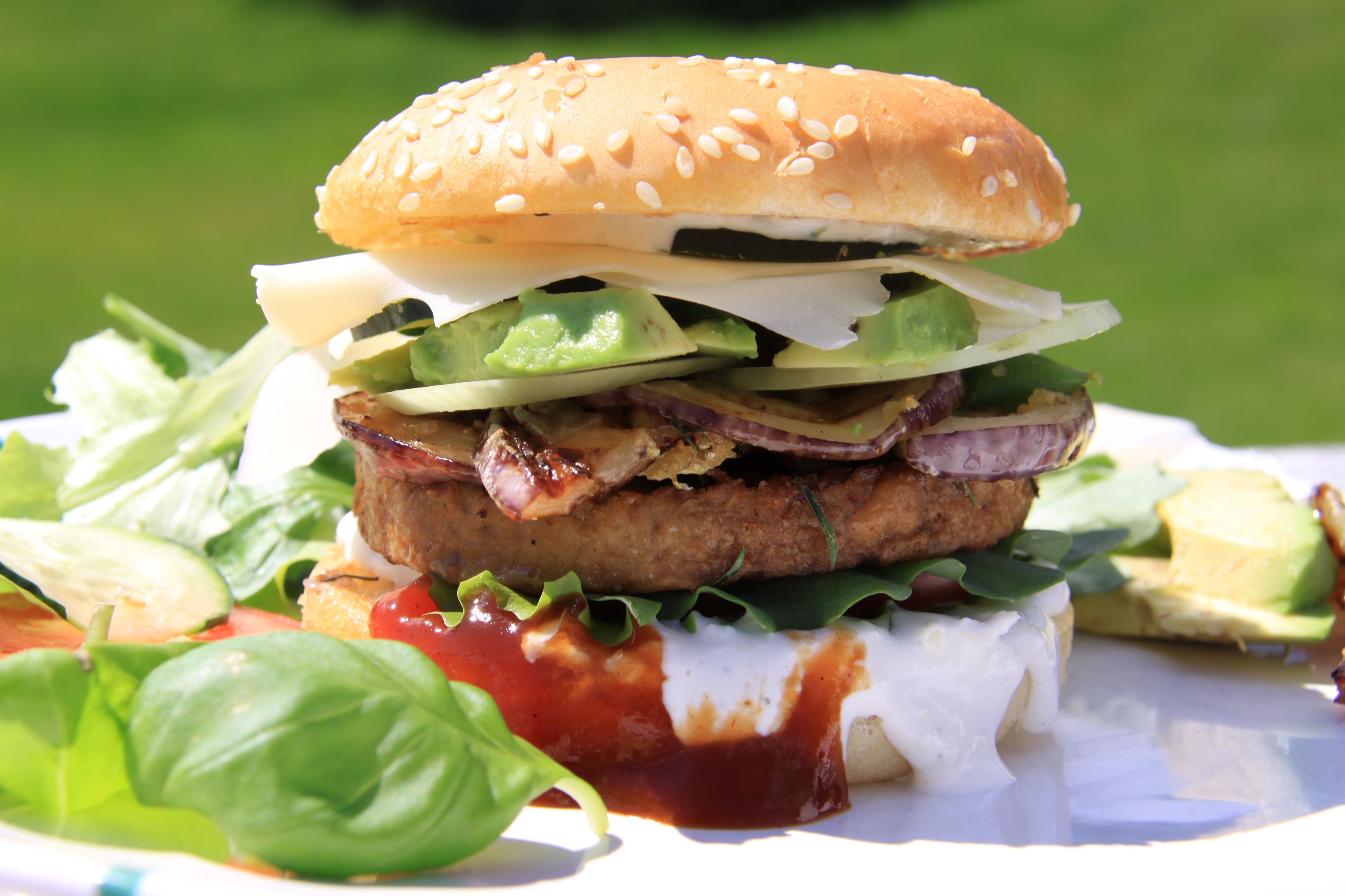 749952 télécharger l'image nourriture, burger, hamburger, déjeuner, repas, salade - fonds d'écran et économiseurs d'écran gratuits