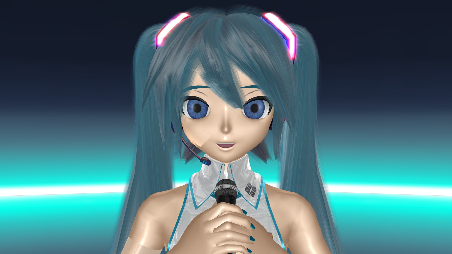 Handy-Wallpaper Vocaloid, Mikrofon, Blaue Augen, Blaue Haare, Hatsune Miku, Animes kostenlos herunterladen.