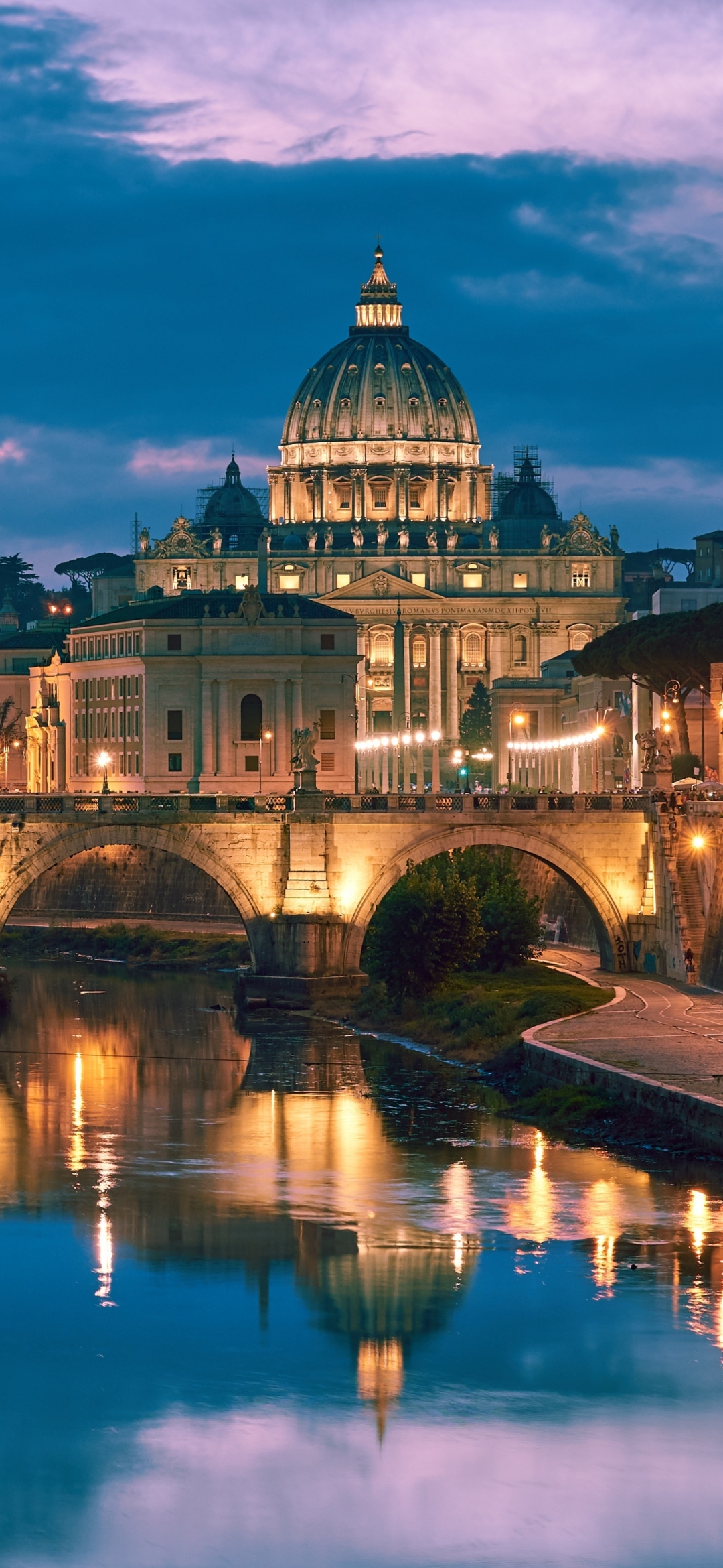 Téléchargez des papiers peints mobile Villes, Rome, Construction Humaine, Pont Saint Ange gratuitement.