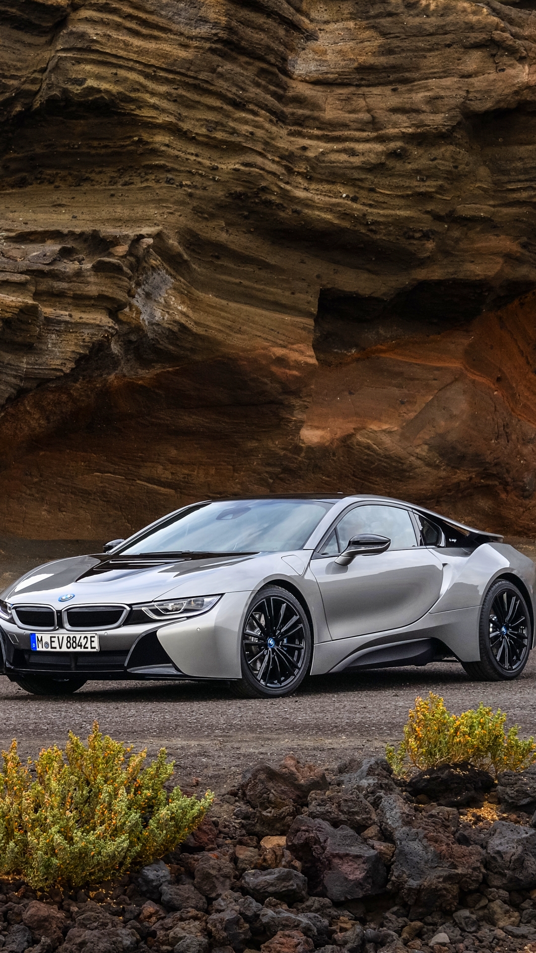 Download mobile wallpaper Bmw, Car, Supercar, Bmw I8, Vehicle, Vehicles, Silver Car for free.