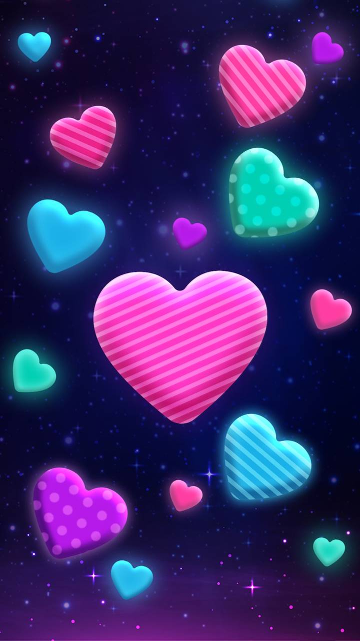 Download mobile wallpaper Colorful, Heart, Artistic for free.