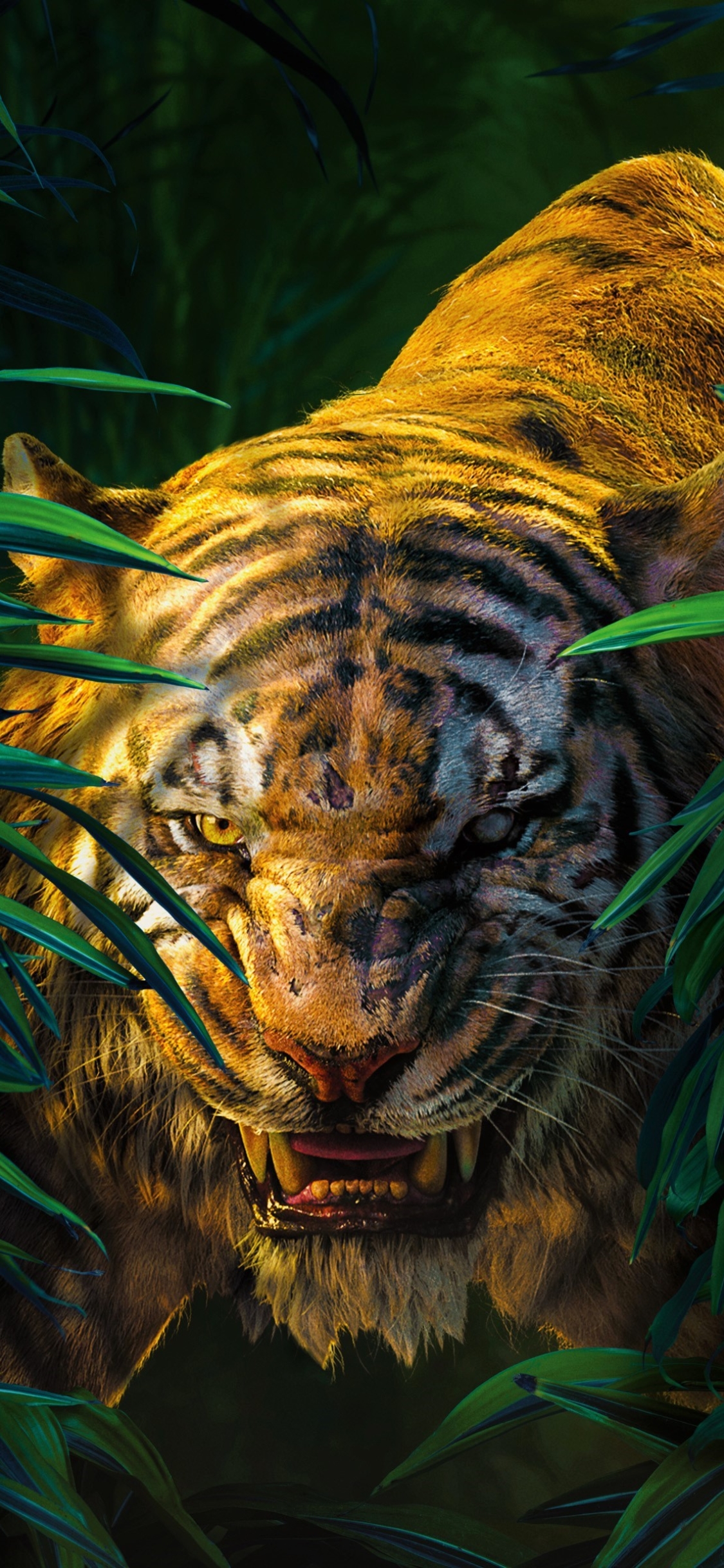 Handy-Wallpaper Tiger, Filme, Das Dschungelbuch, Das Dschungelbuch (2016), Shere Khan kostenlos herunterladen.