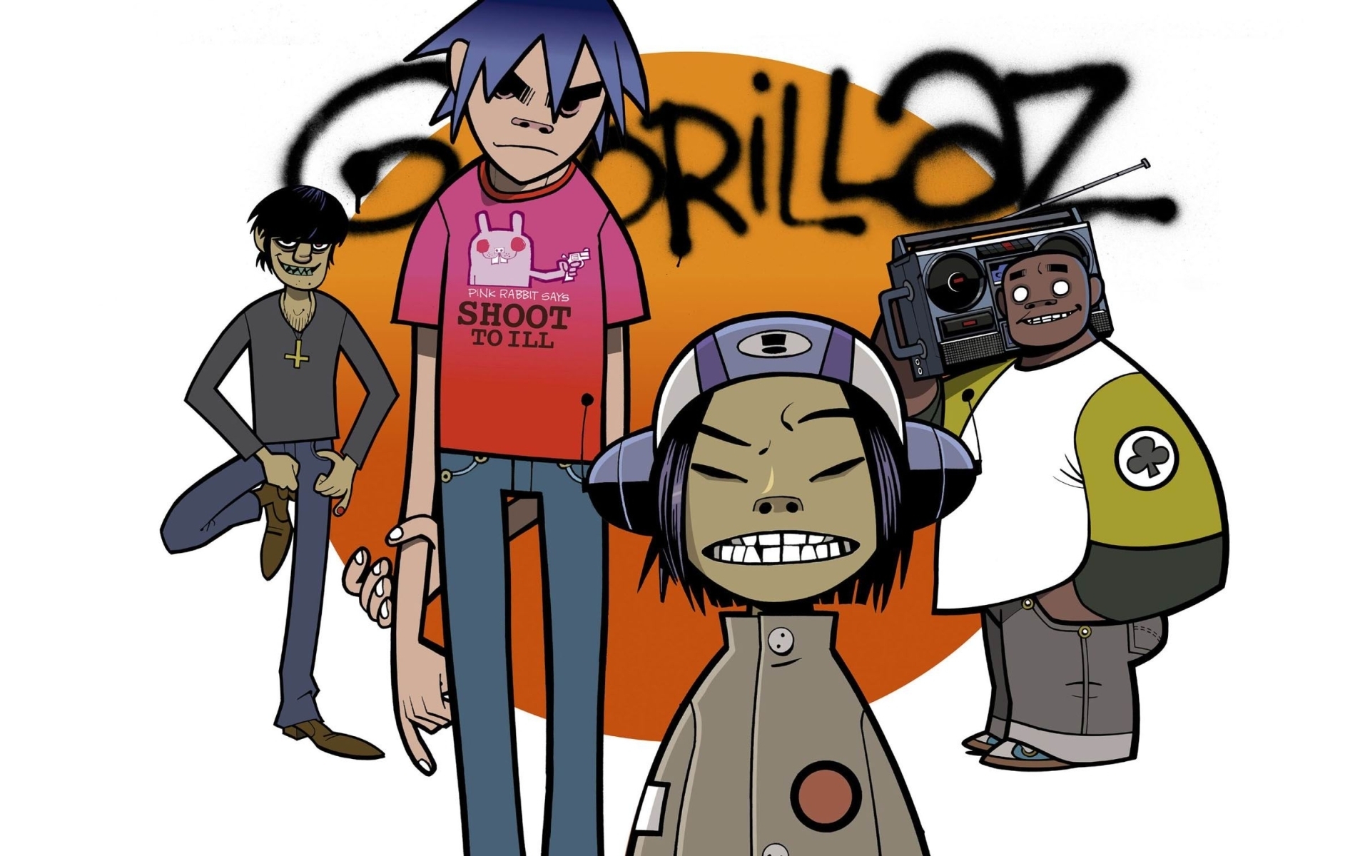 Laden Sie das Musik, Gorillaz-Bild kostenlos auf Ihren PC-Desktop herunter