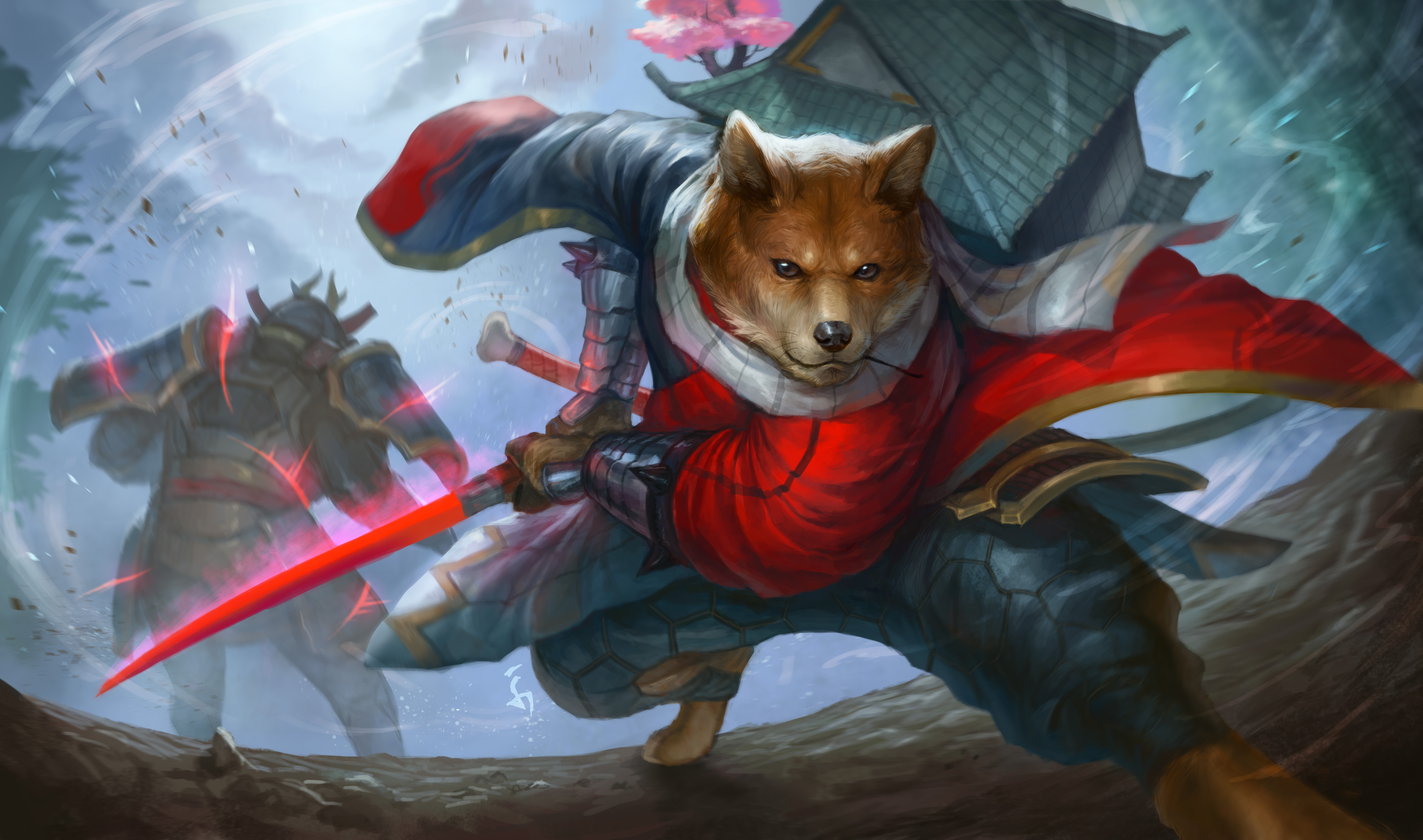 Laden Sie das Fantasie, Krieger, Samurai, Schwert-Bild kostenlos auf Ihren PC-Desktop herunter