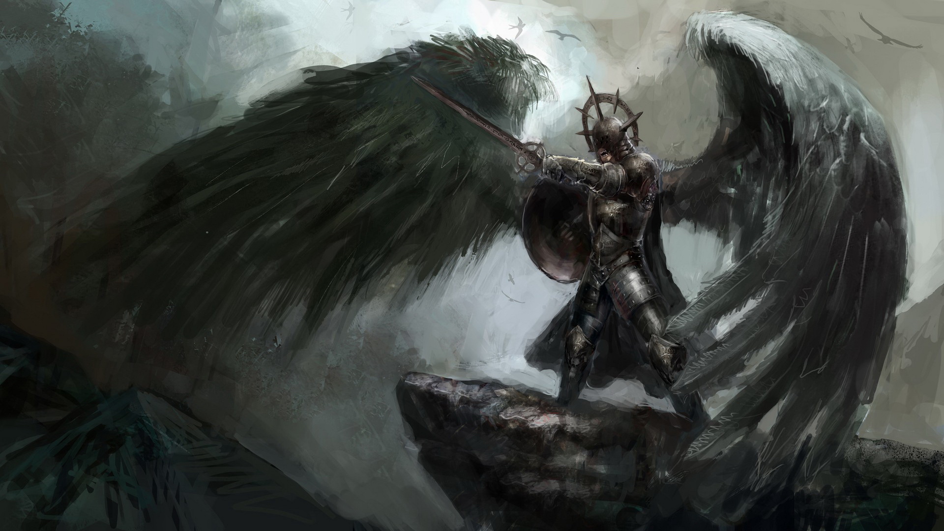 Free download wallpaper Fantasy, Angel Warrior on your PC desktop