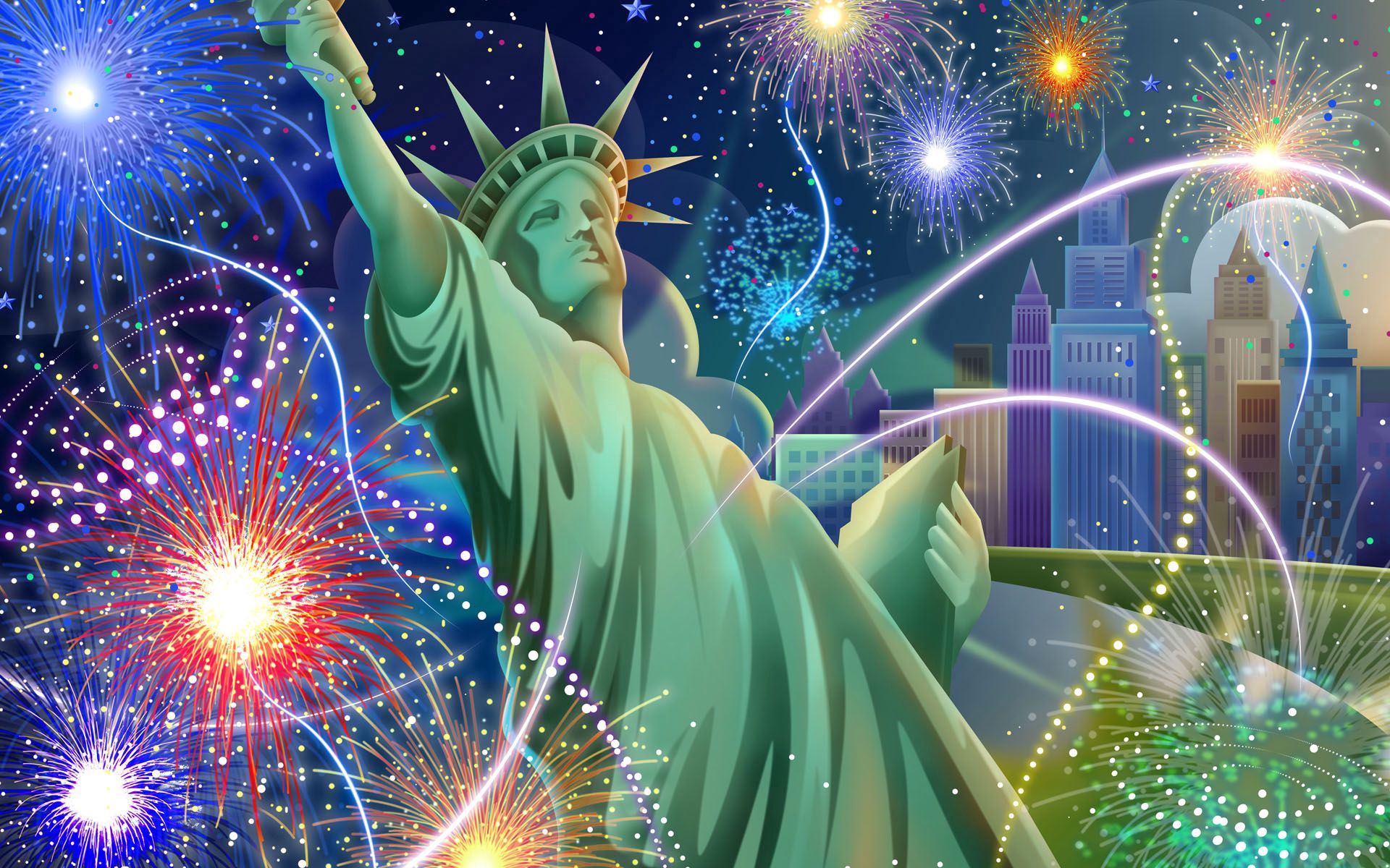 Laden Sie Statue Of Liberty HD-Desktop-Hintergründe herunter