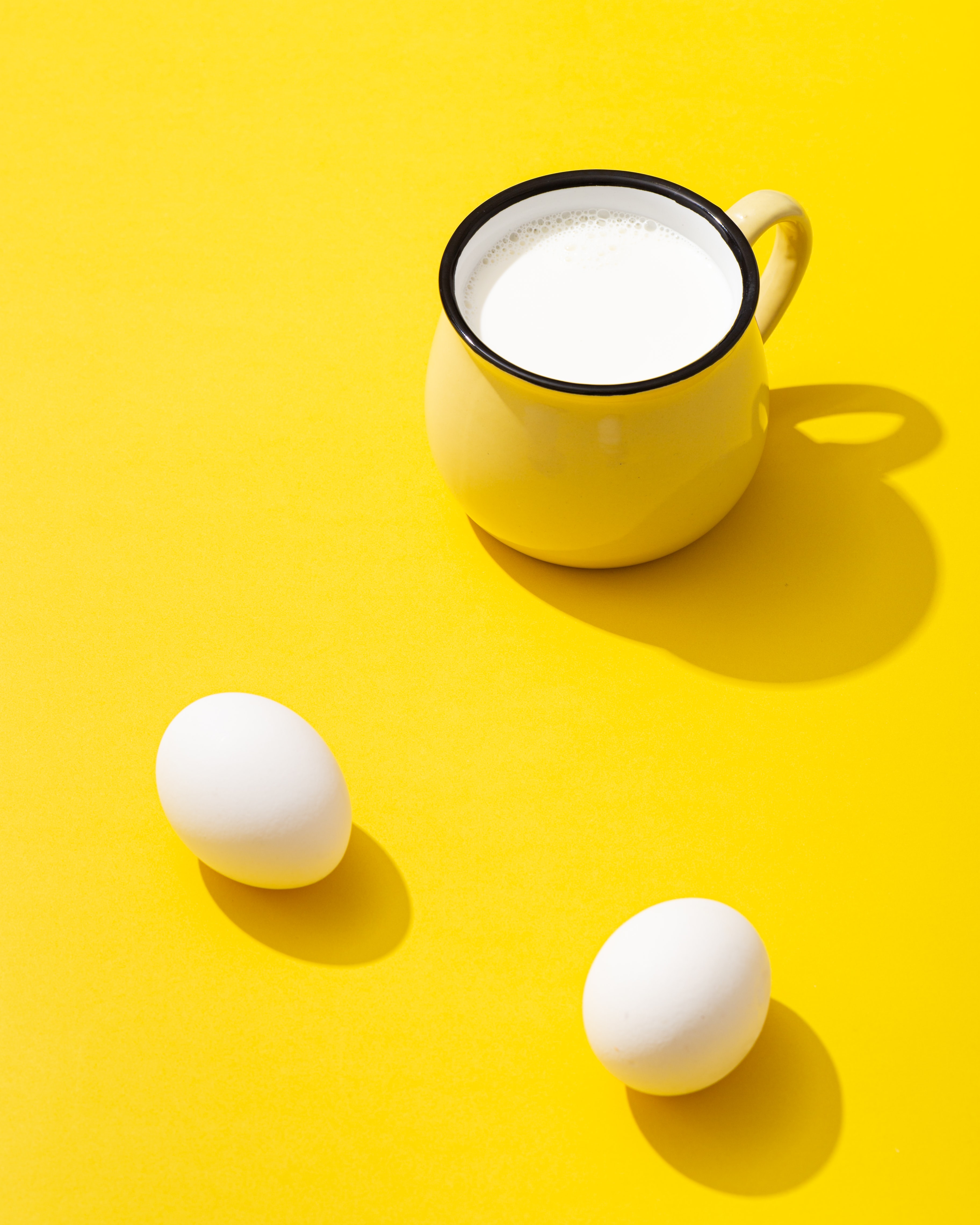 food, yellow, milk, eggs, cup